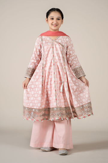 Maria B | 3 Piece Embroidered Lawn Suit | MKD-EF25-09 - House Of Hania
