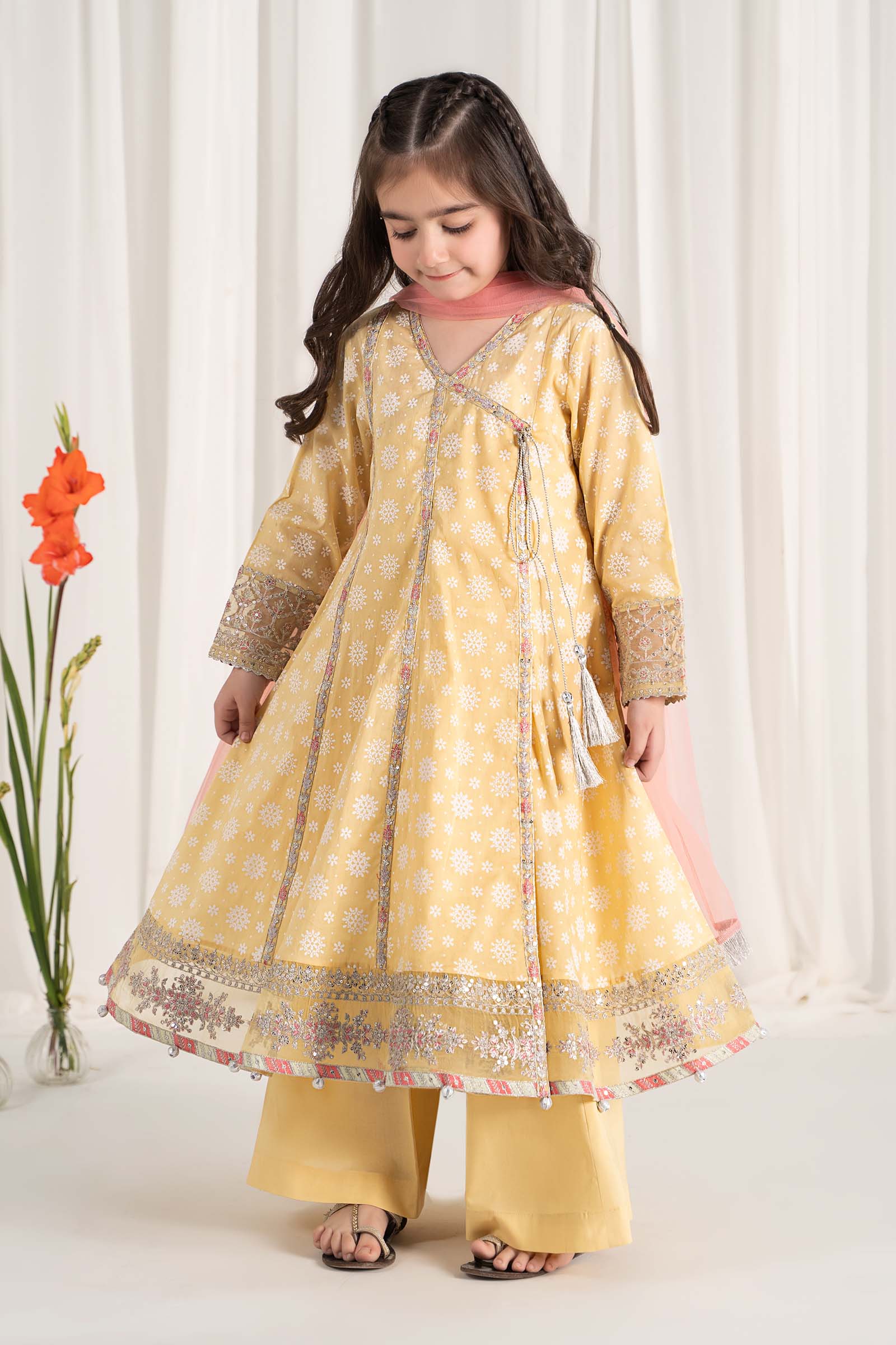 Maria B | 3 Piece Embroidered Lawn Suit | MKD-EF25-09 - House Of Hania