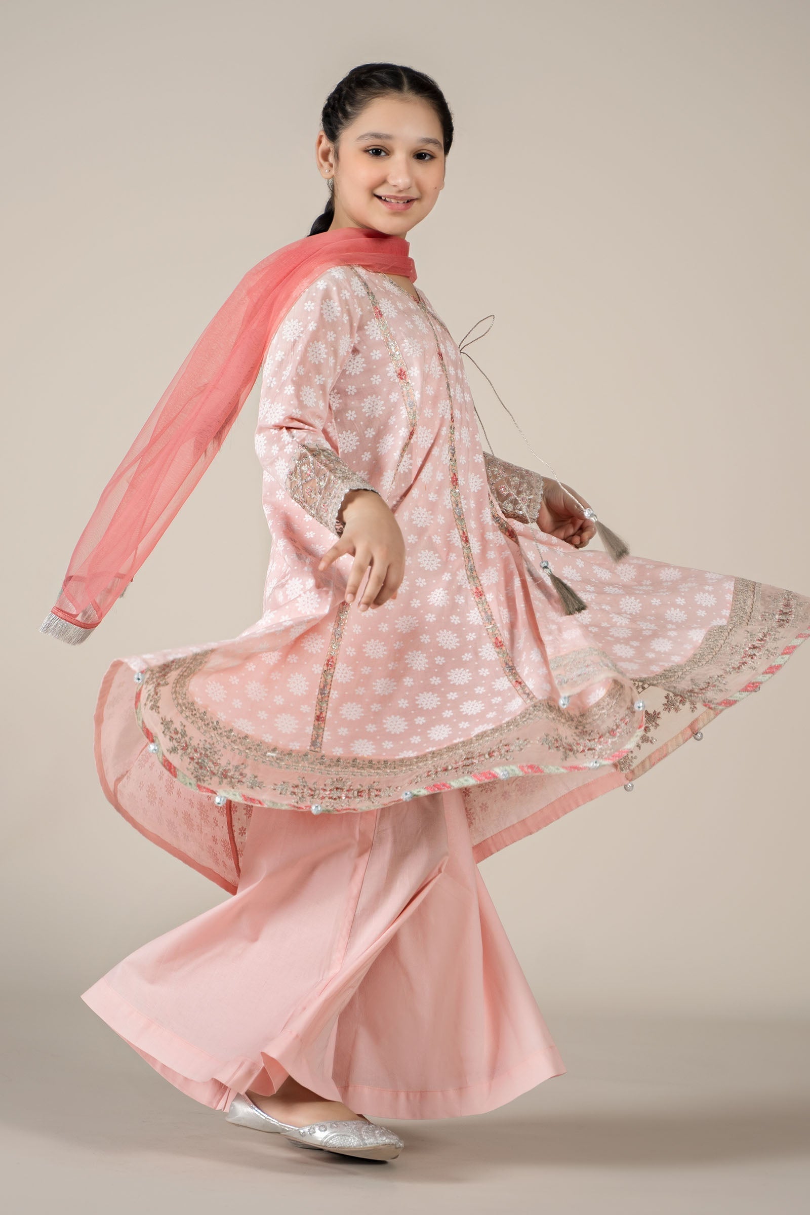Maria B | 3 Piece Embroidered Lawn Suit | MKD-EF25-09 - House Of Hania