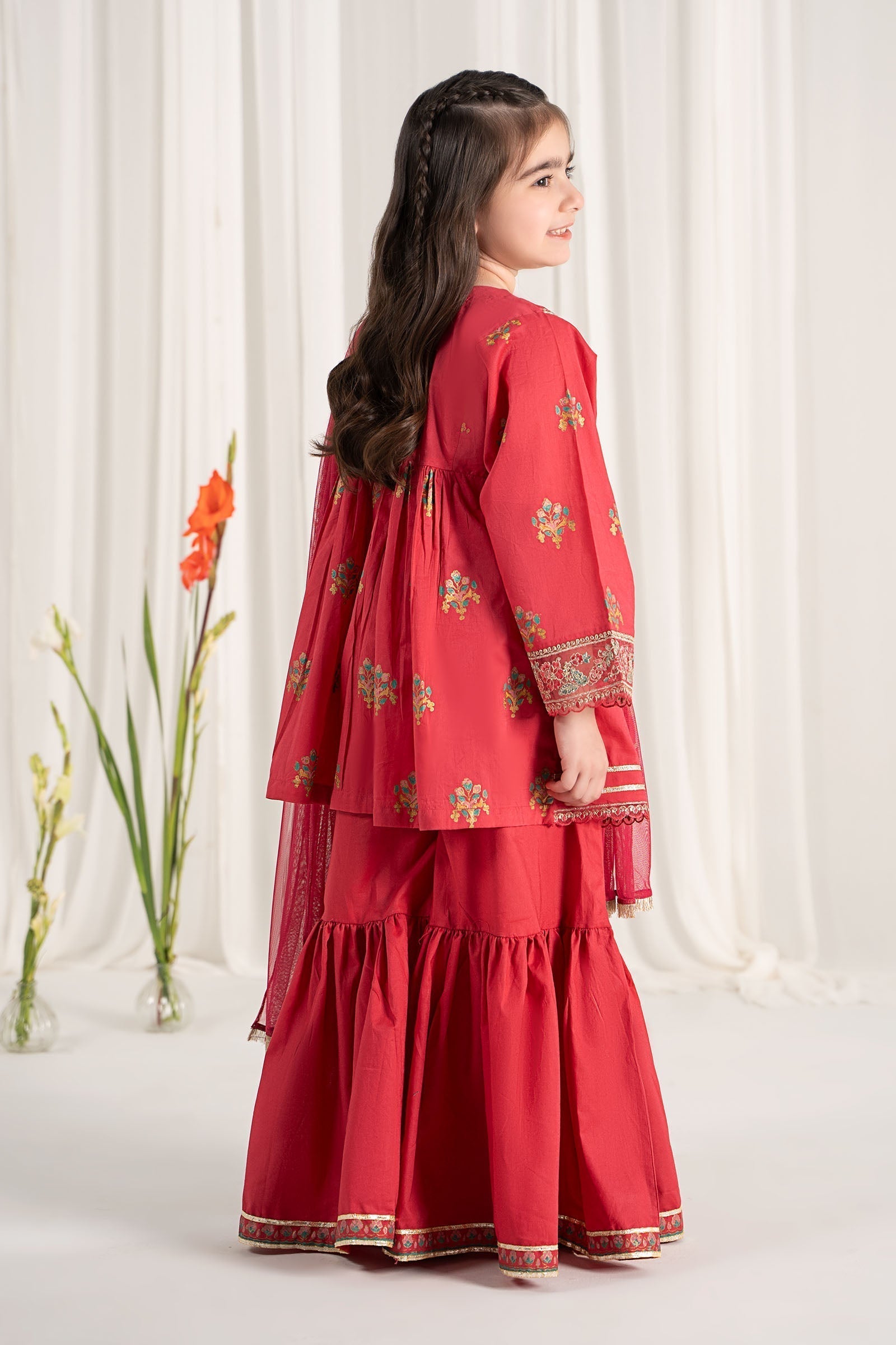 Maria B | 3 Piece Embroidered Lawn Suit | MKD-EF25-15 - House Of Hania