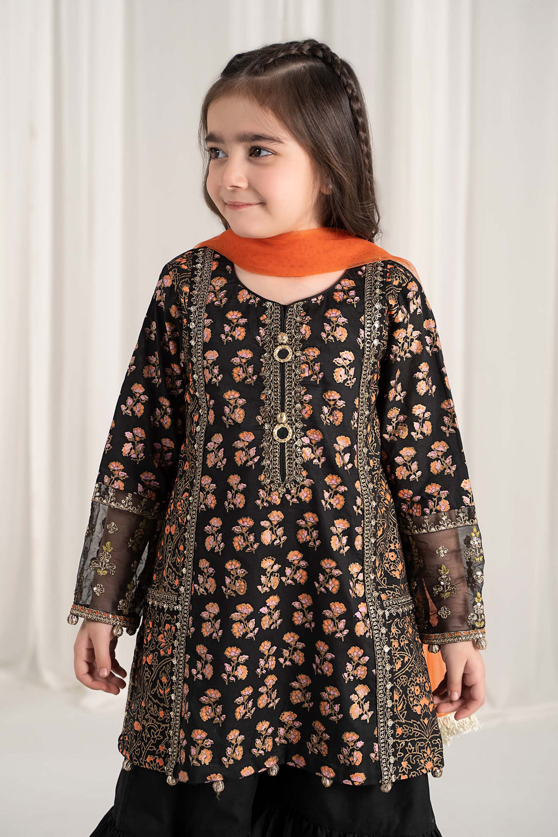 Maria B | 3 Piece Embroidered Lawn Suit | MKD-EF25-23 - House Of Hania