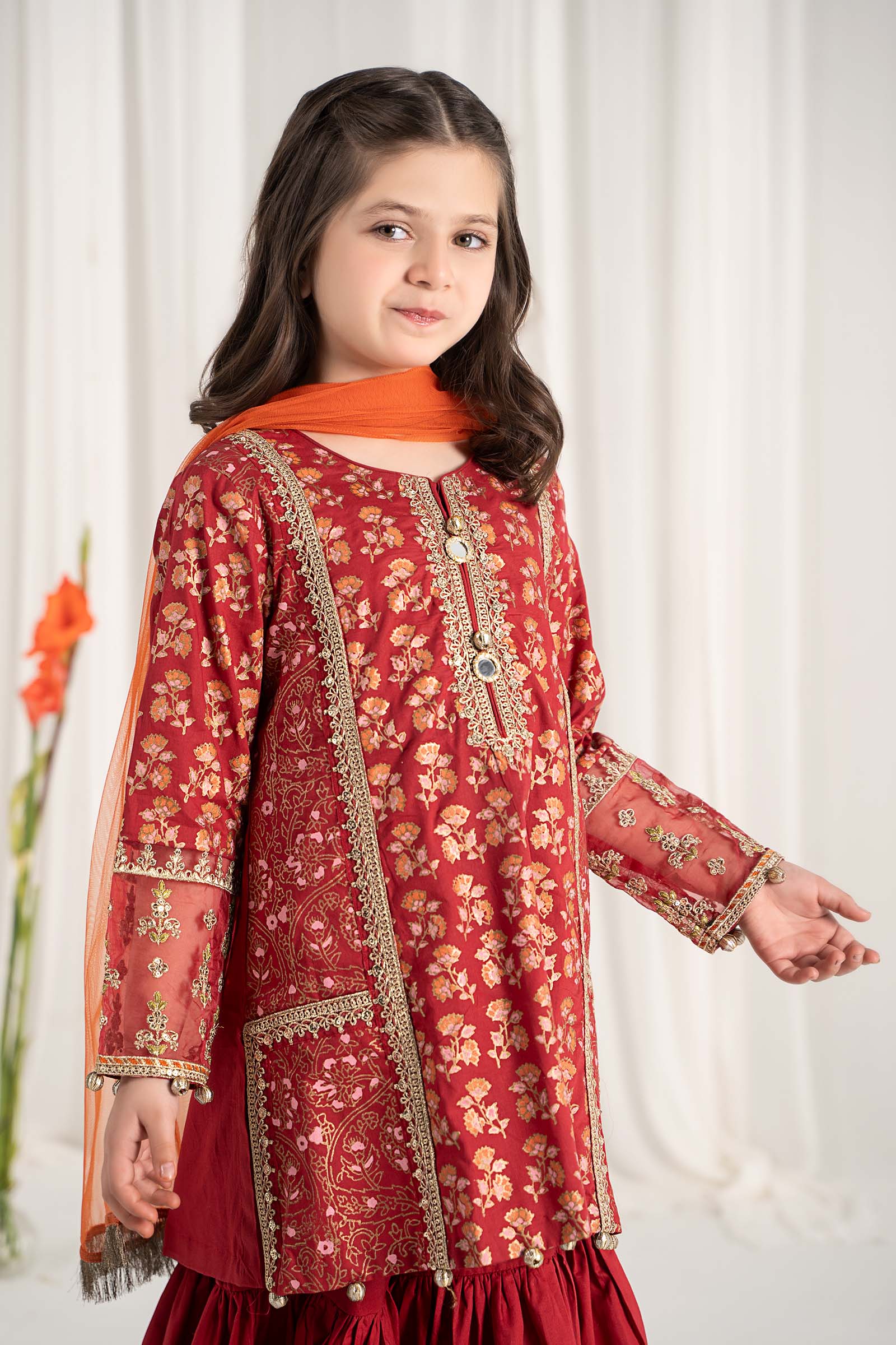 Maria B | 3 Piece Embroidered Lawn Suit | MKD-EF25-23 - House Of Hania