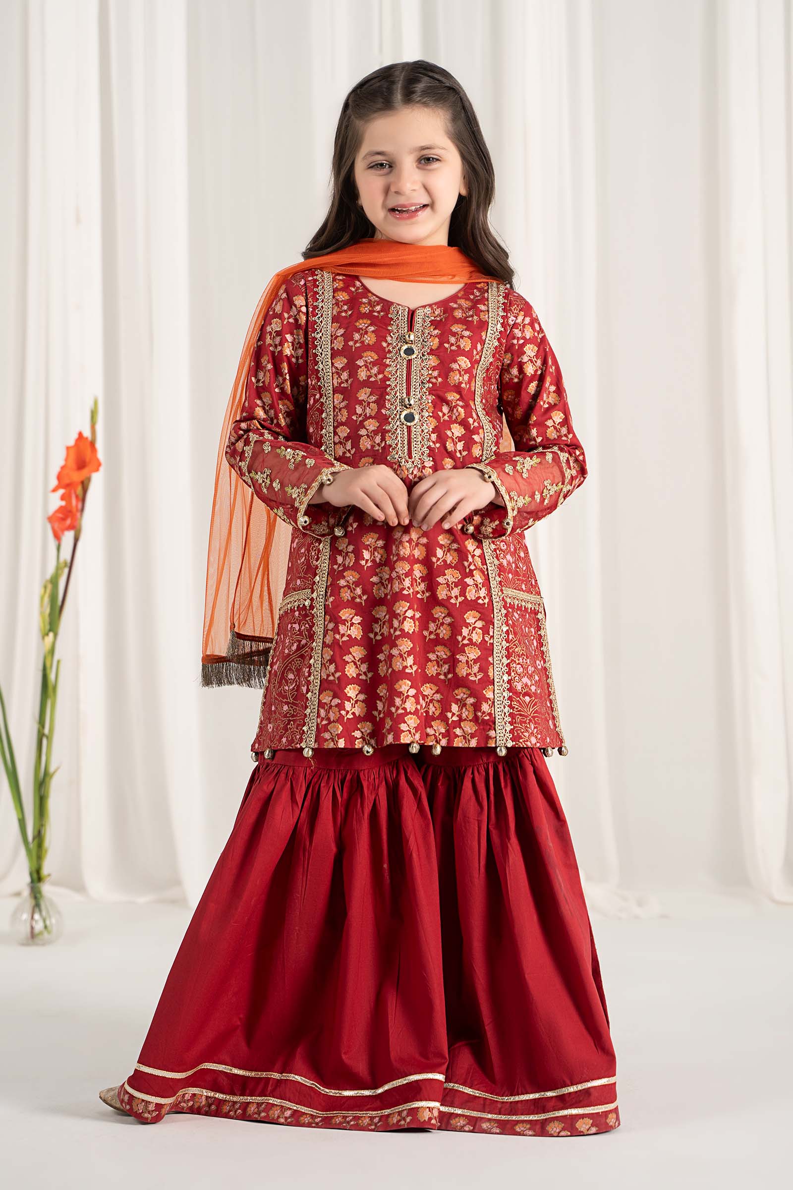 Maria B | 3 Piece Embroidered Lawn Suit | MKD-EF25-23 - House Of Hania