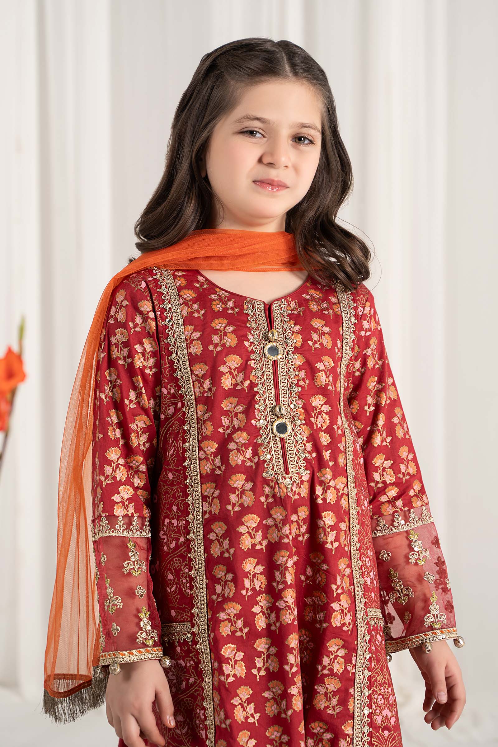 Maria B | 3 Piece Embroidered Lawn Suit | MKD-EF25-23 - House Of Hania