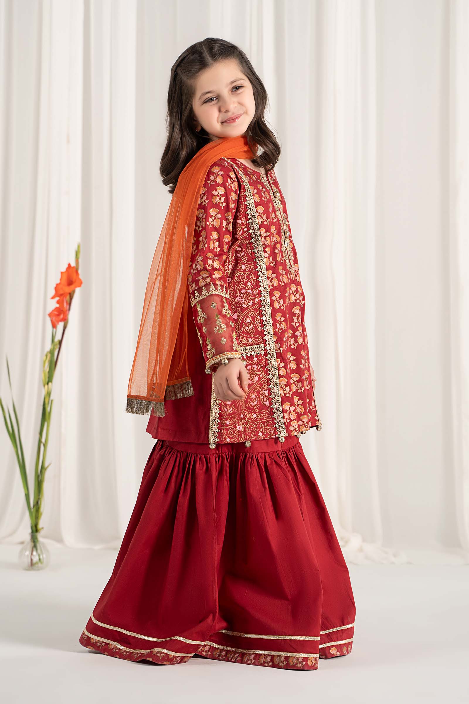 Maria B | 3 Piece Embroidered Lawn Suit | MKD-EF25-23 - House Of Hania