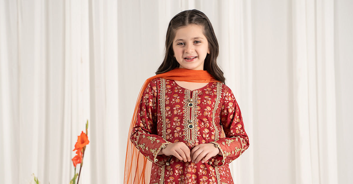Maria B | 3 Piece Embroidered Lawn Suit | MKD-EF25-23 - House Of Hania