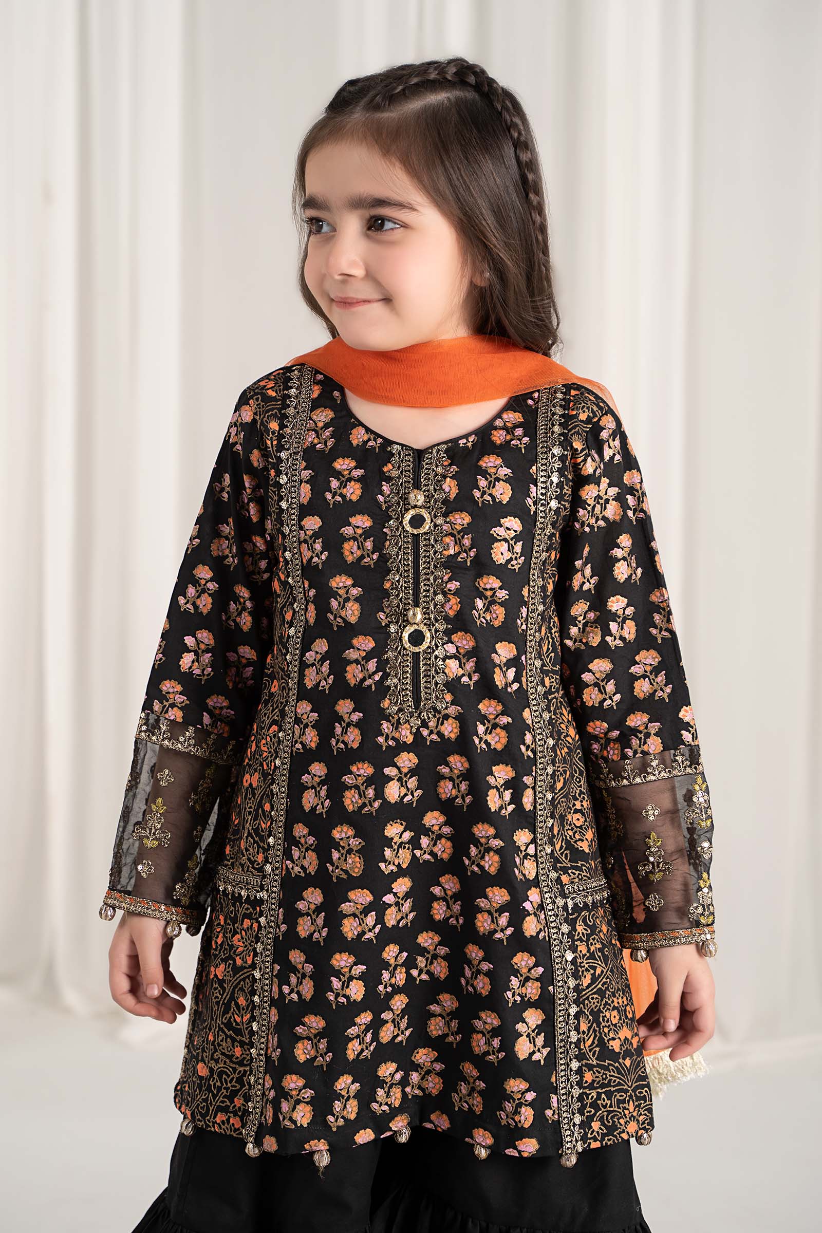 Maria B | 3 Piece Embroidered Lawn Suit | MKD-EF25-23 - House Of Hania