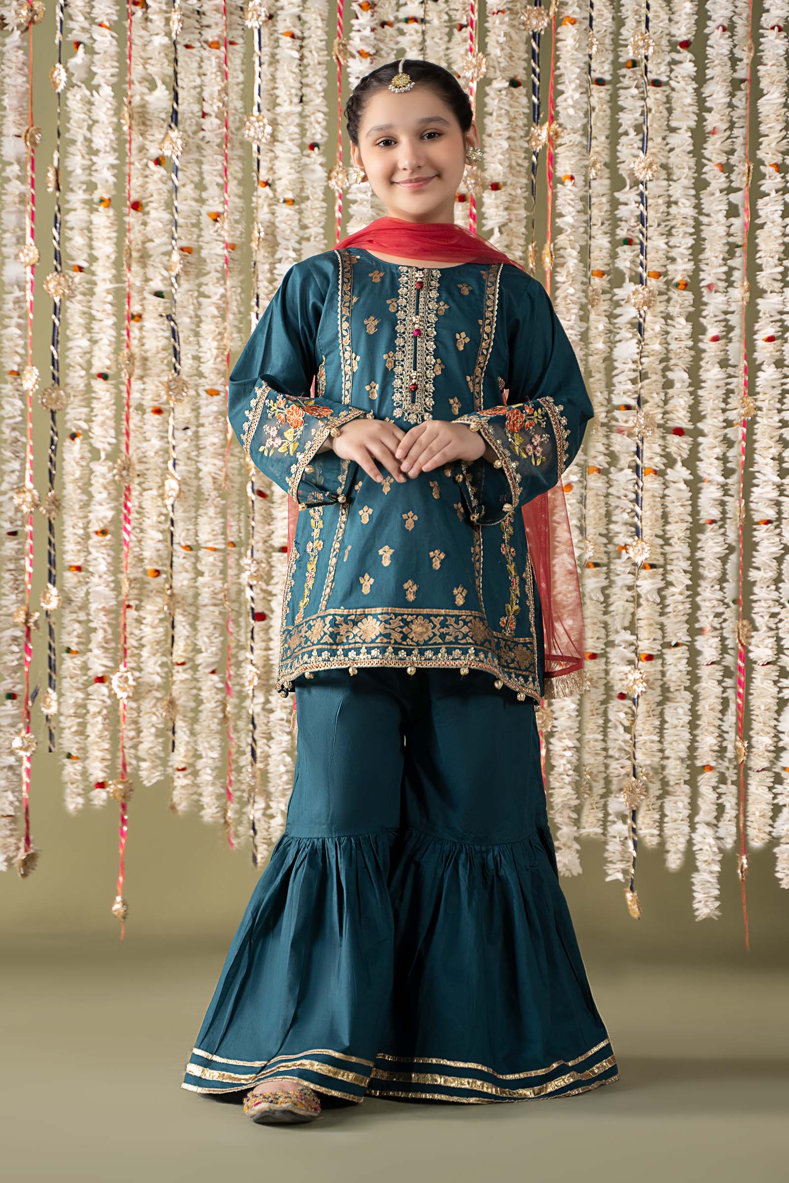 Maria B | 3 Piece Embroidered Lawn Suit | MKD-EF25-24 - House Of Hania