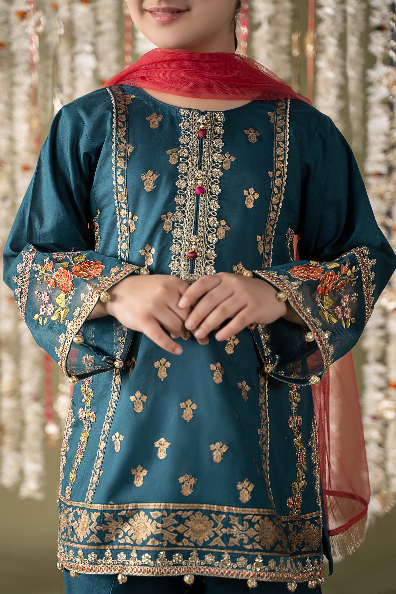 Maria B | 3 Piece Embroidered Lawn Suit | MKD-EF25-24 - House Of Hania