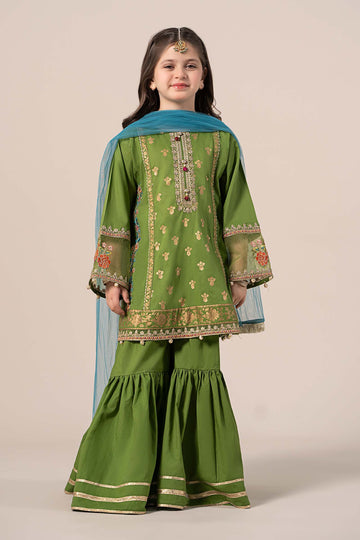 Maria B | 3 Piece Embroidered Lawn Suit | MKD-EF25-24 - House Of Hania