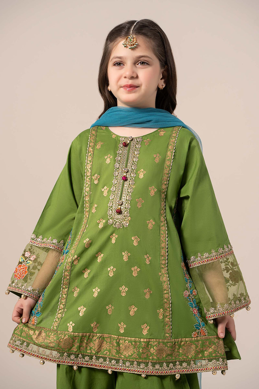 Maria B | 3 Piece Embroidered Lawn Suit | MKD-EF25-24 - House Of Hania