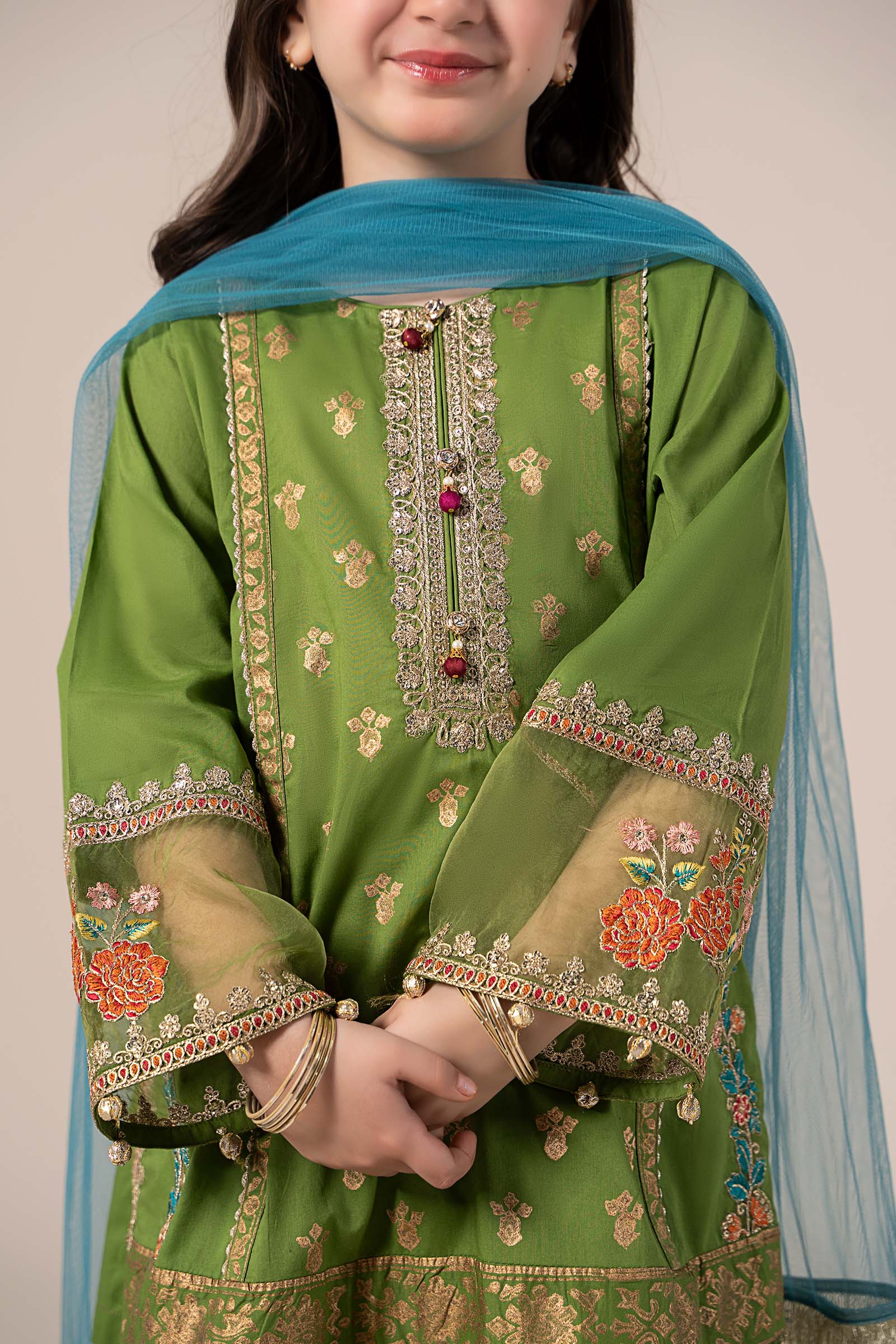 Maria B | 3 Piece Embroidered Lawn Suit | MKD-EF25-24 - House Of Hania