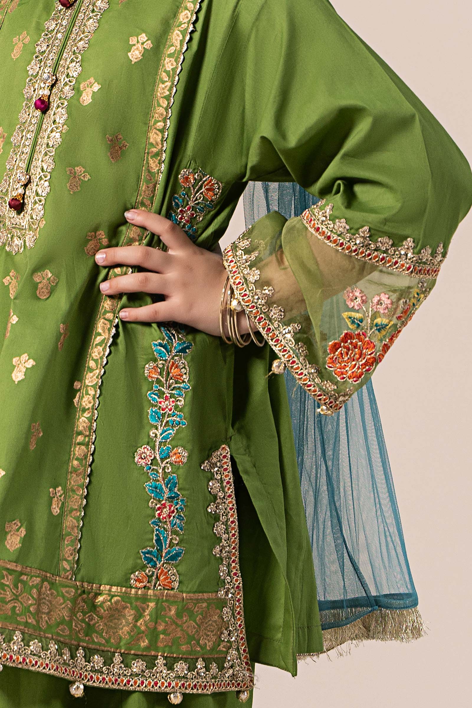 Maria B | 3 Piece Embroidered Lawn Suit | MKD-EF25-24 - House Of Hania