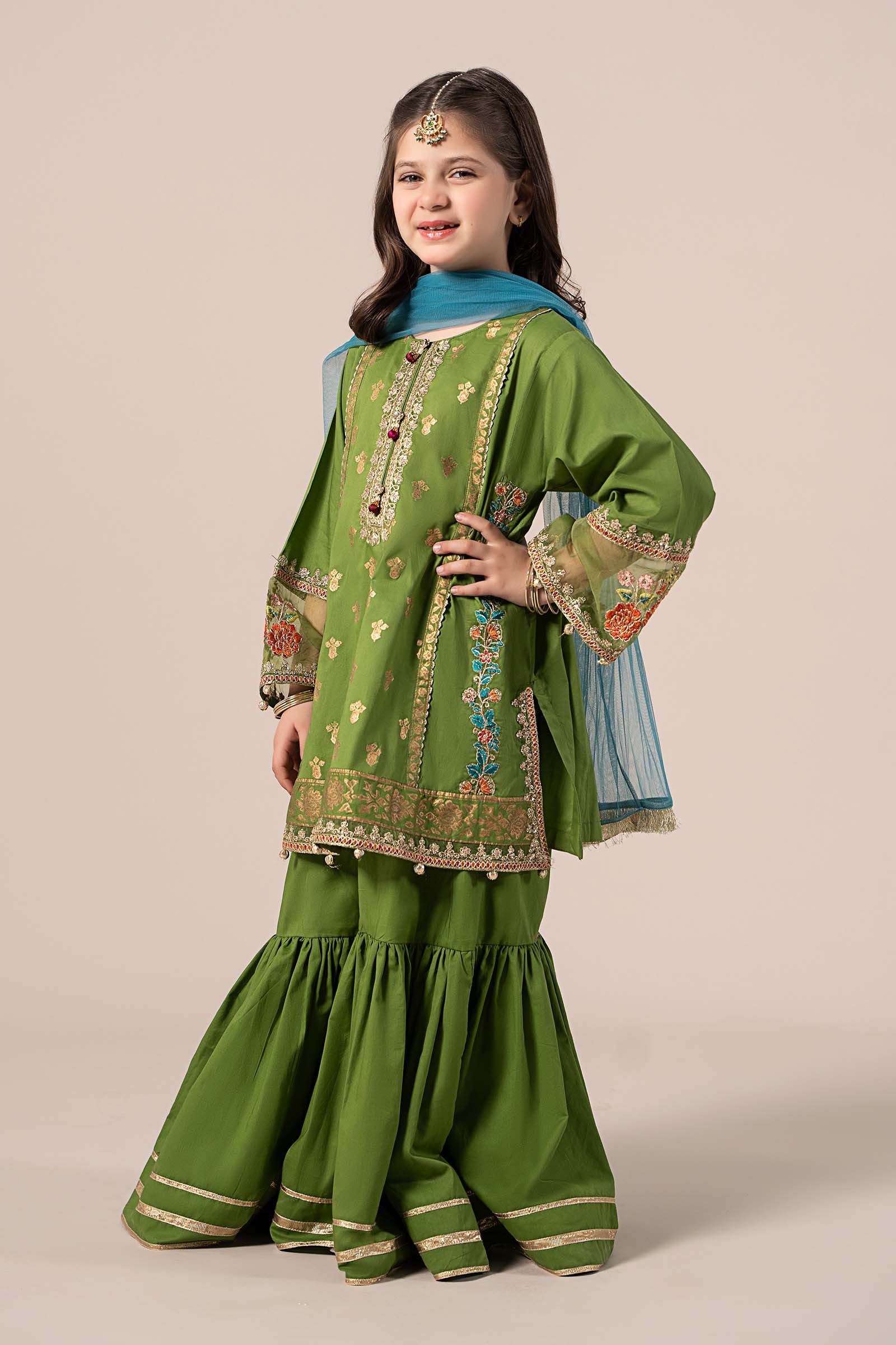 Maria B | 3 Piece Embroidered Lawn Suit | MKD-EF25-24 - House Of Hania