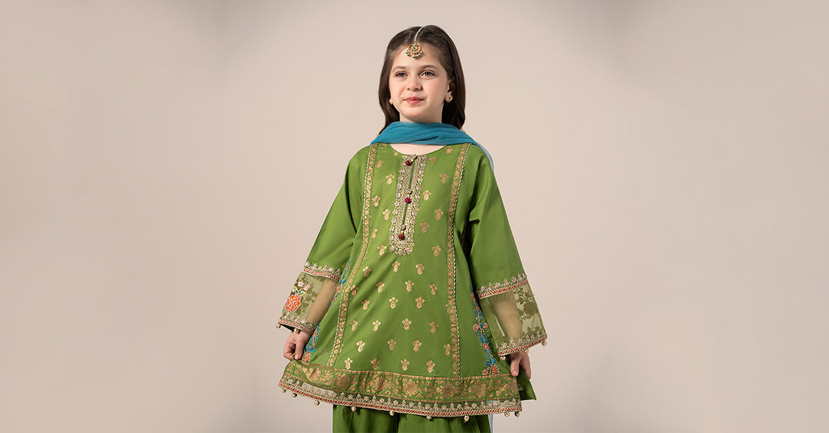 Maria B | 3 Piece Embroidered Lawn Suit | MKD-EF25-24 - House Of Hania