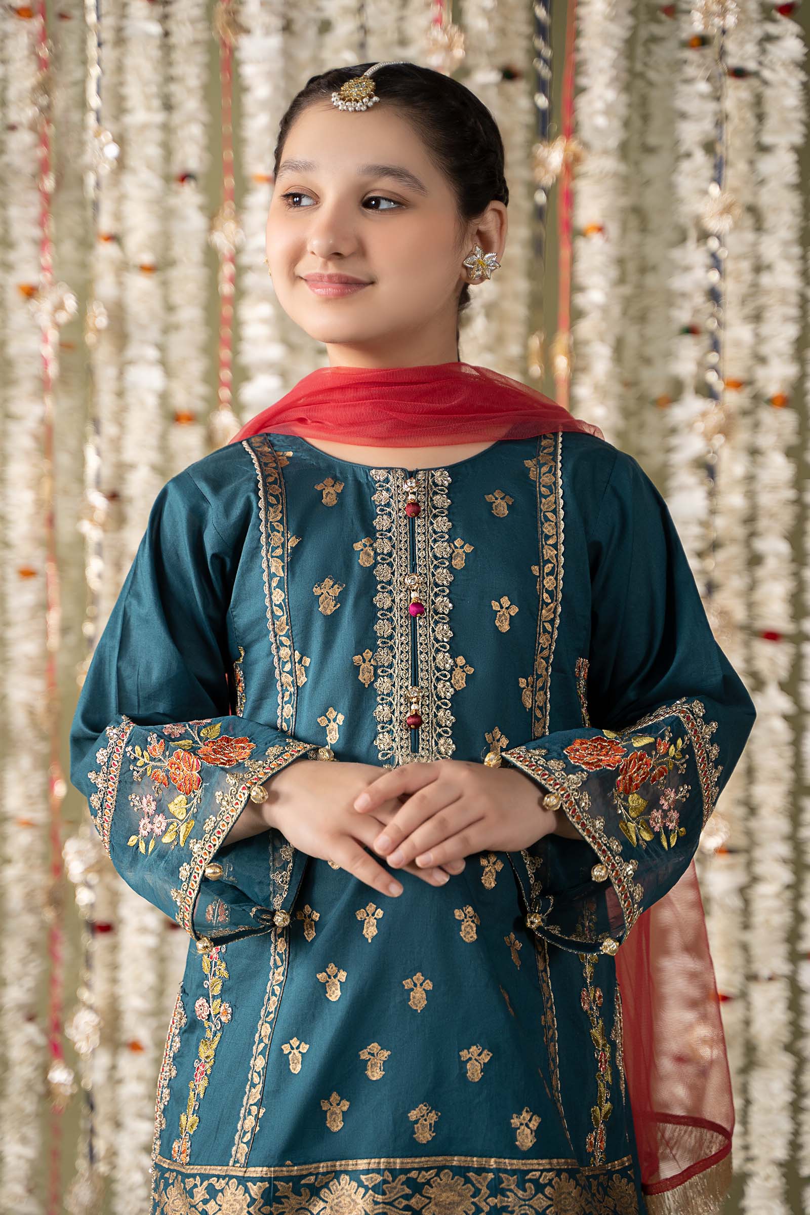 Maria B | 3 Piece Embroidered Lawn Suit | MKD-EF25-24 - House Of Hania