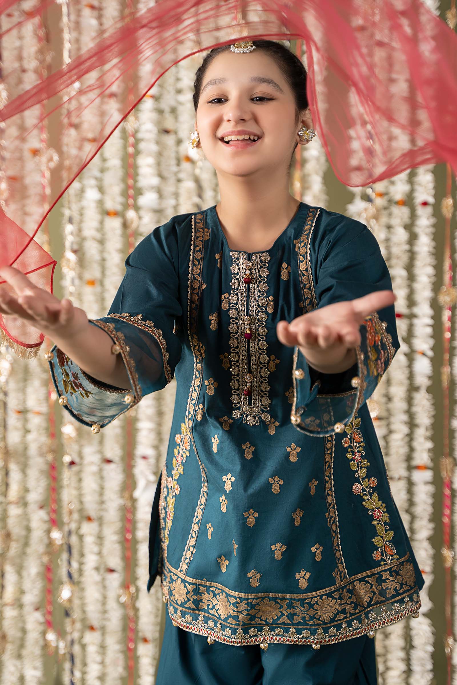 Maria B | 3 Piece Embroidered Lawn Suit | MKD-EF25-24 - House Of Hania