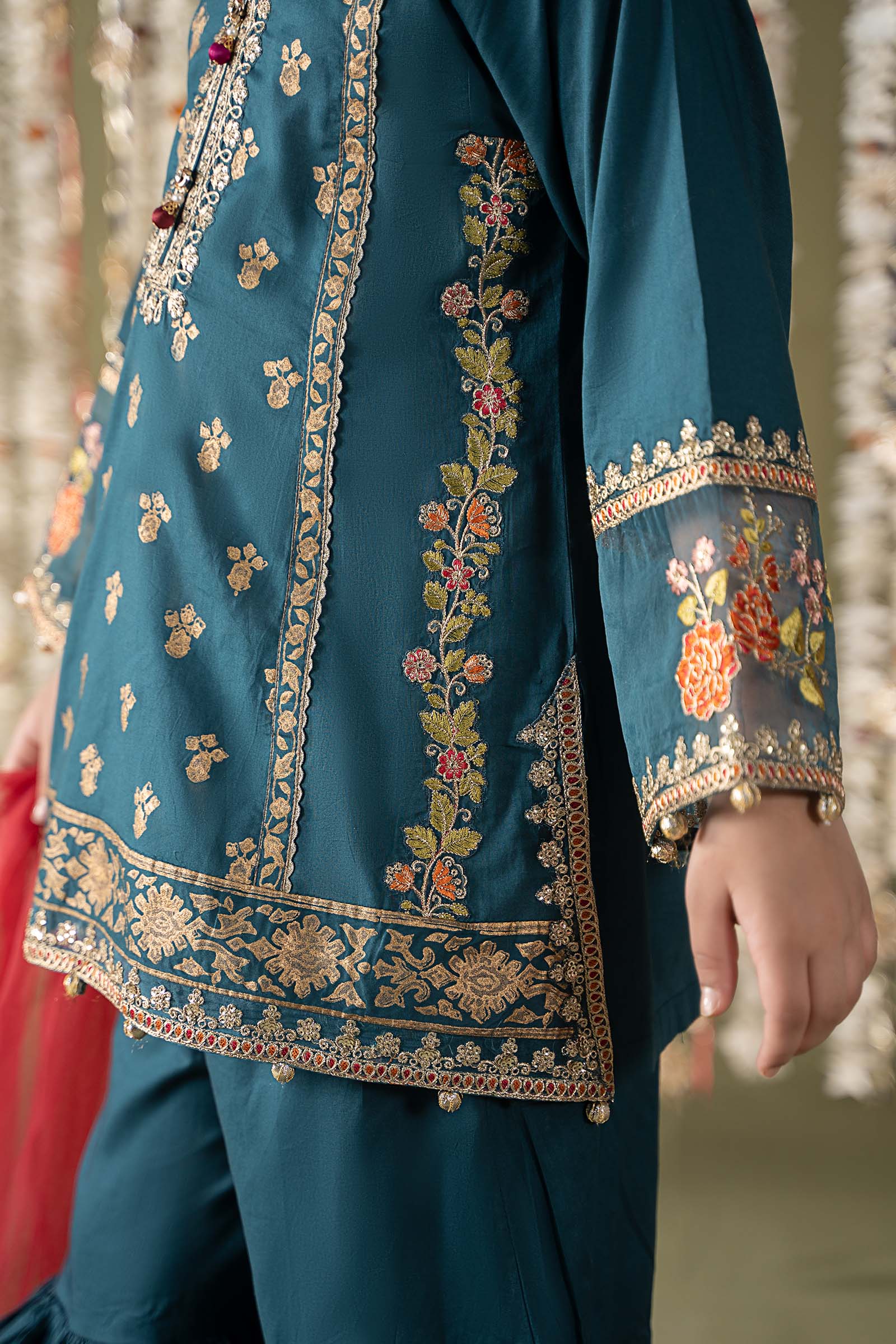 Maria B | 3 Piece Embroidered Lawn Suit | MKD-EF25-24 - House Of Hania