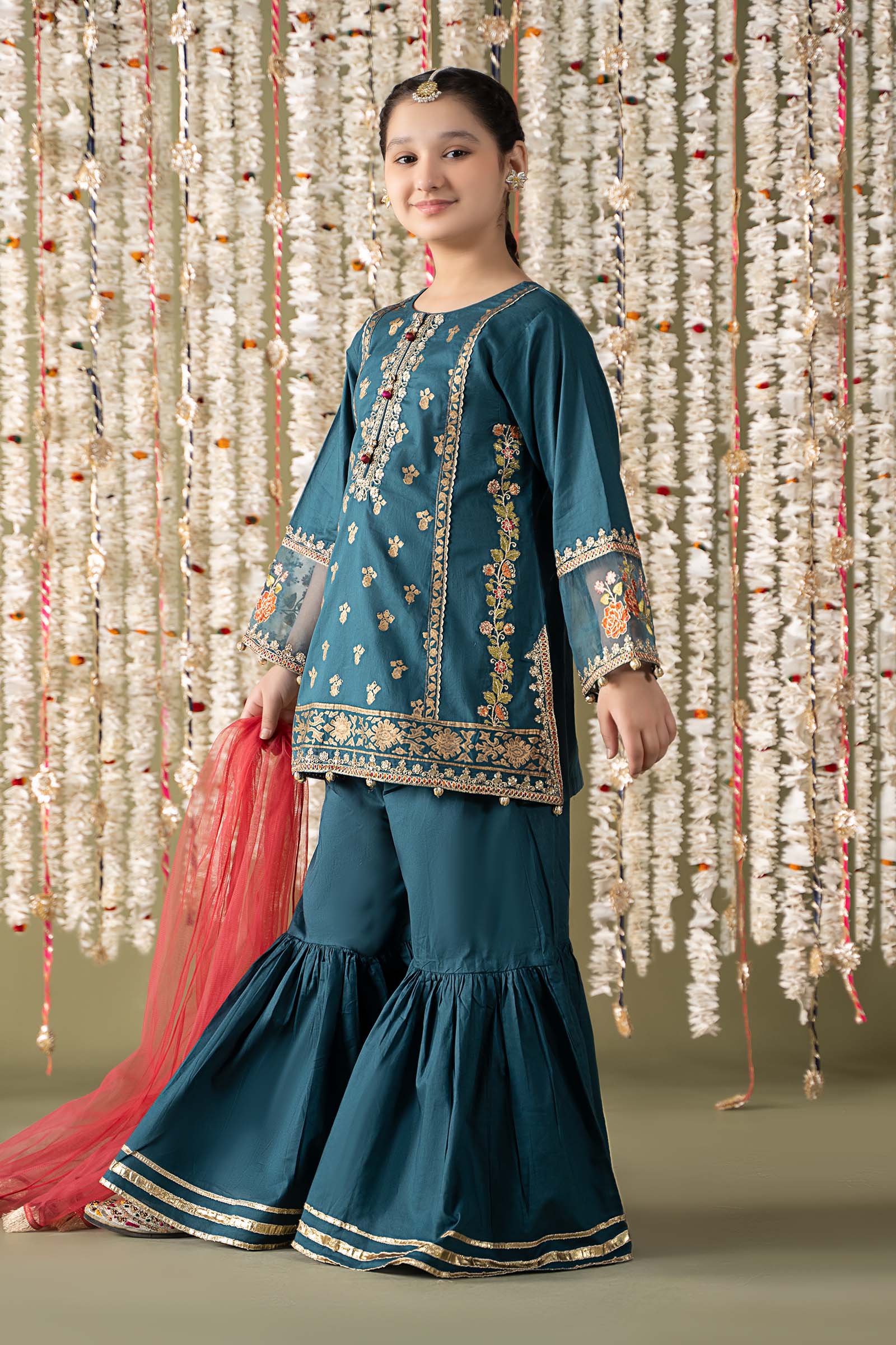 Maria B | 3 Piece Embroidered Lawn Suit | MKD-EF25-24 - House Of Hania