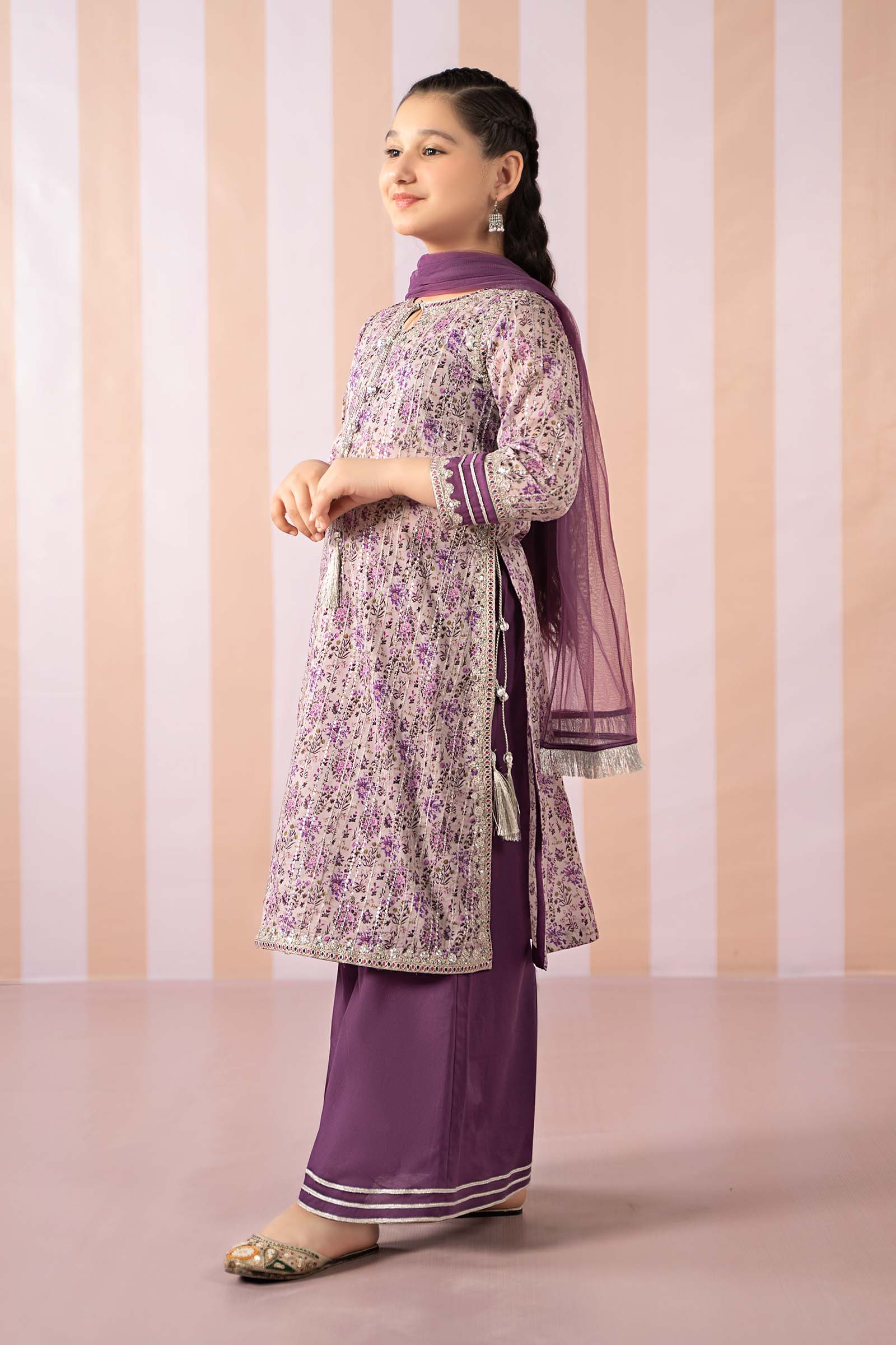 Maria B | 3 Piece Embroidered Lawn Suit | MKD-EF25-27 - House Of Hania