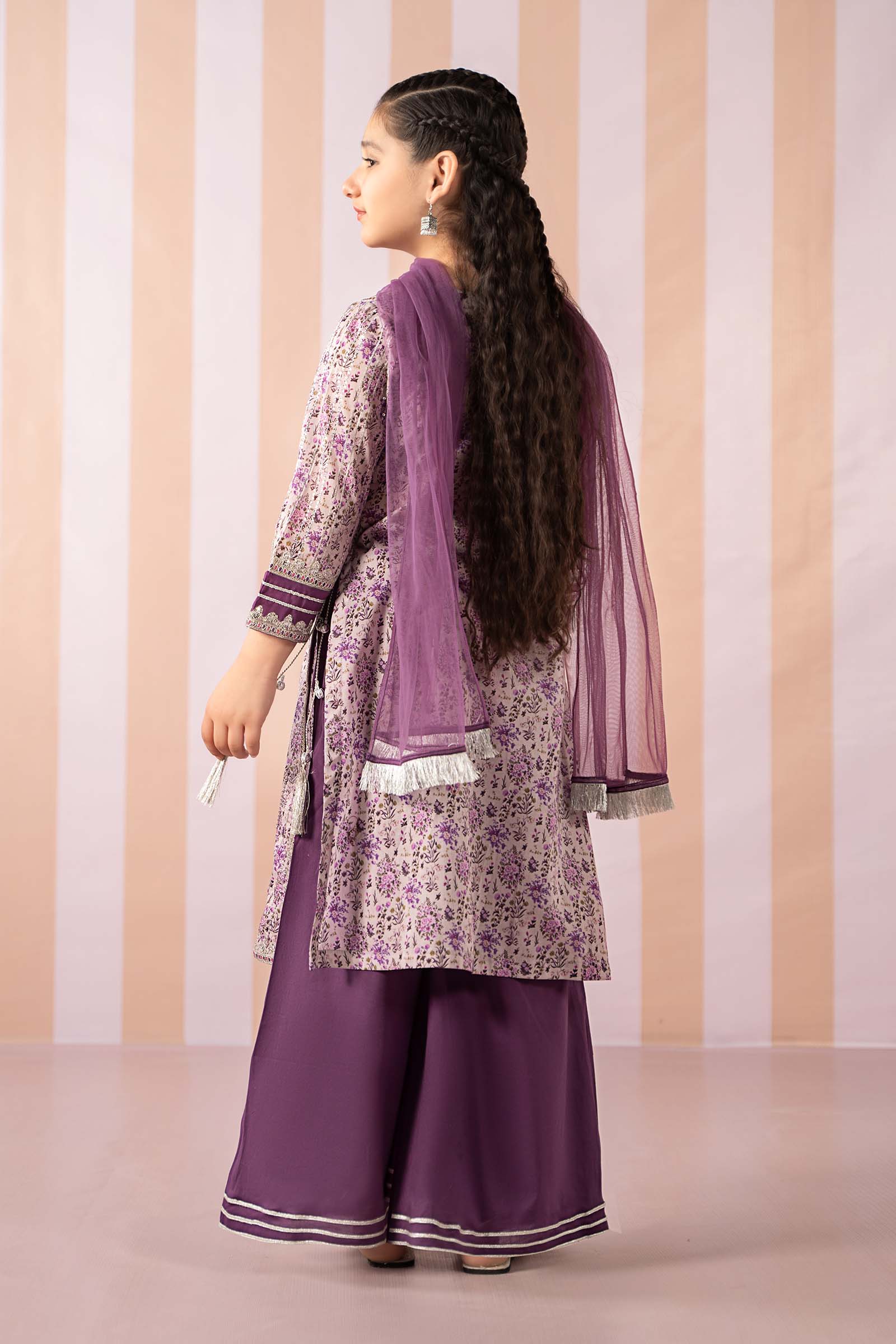 Maria B | 3 Piece Embroidered Lawn Suit | MKD-EF25-27 - House Of Hania