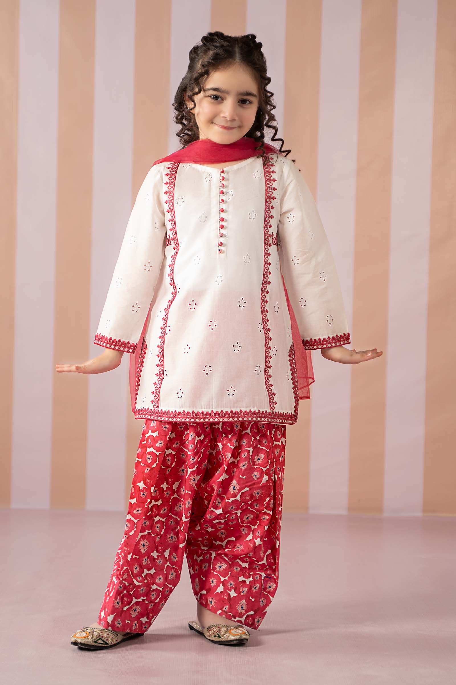 Maria B | 3 Piece Embroidered Lawn Suit | MKD-EF25-66 - House Of Hania