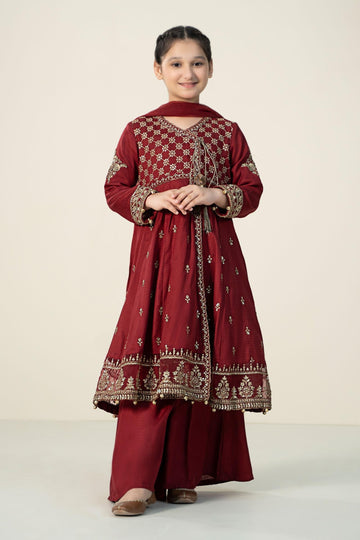 Maria B | 3 Piece Embroidered Linen Suit | MKD-W24-02 - House Of Hania