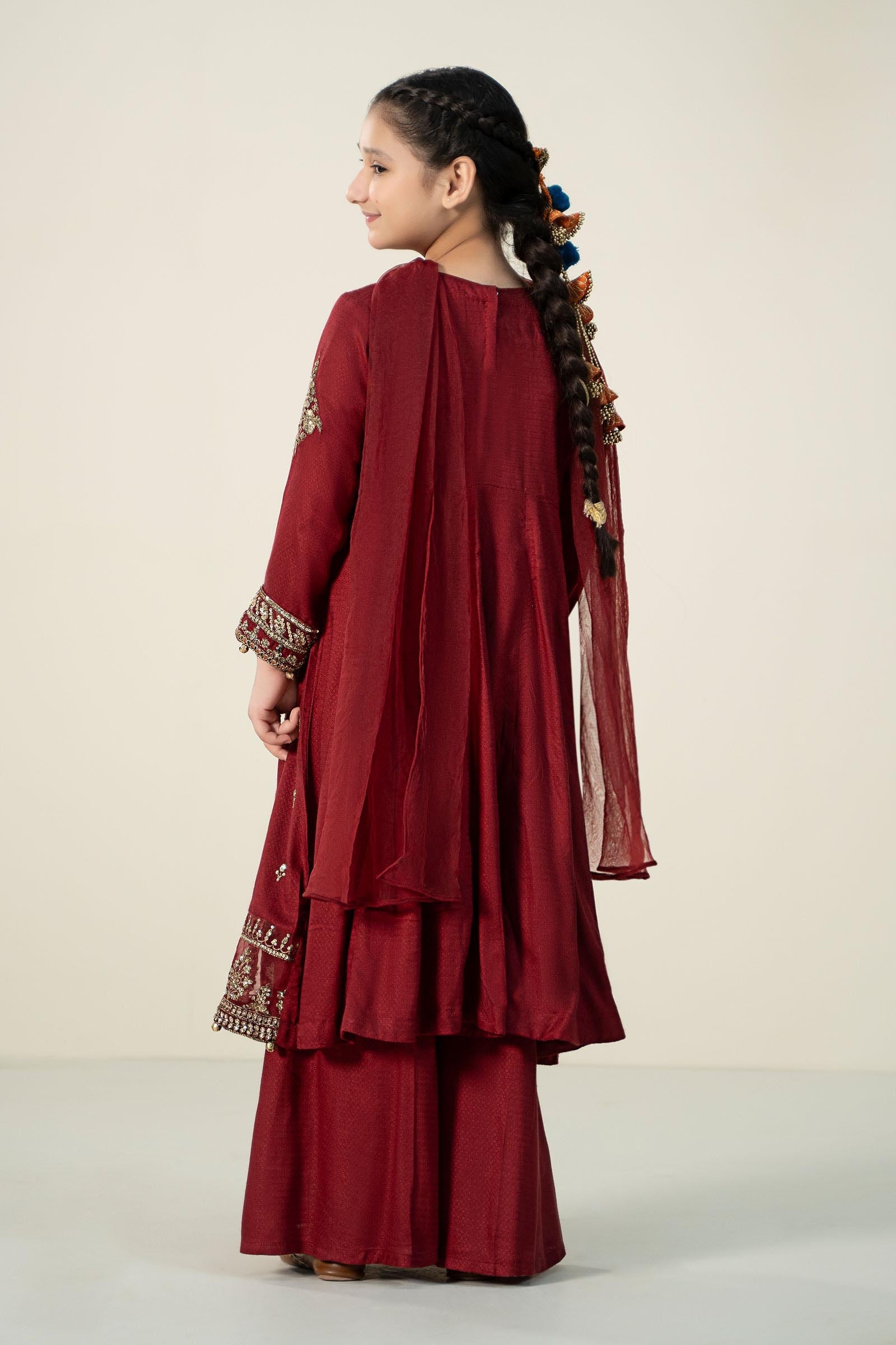 Maria B | 3 Piece Embroidered Linen Suit | MKD-W24-02 - House Of Hania