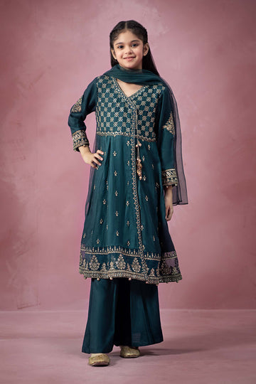 Maria B | 3 Piece Embroidered Linen Suit | MKD-W24-02 - House Of Hania
