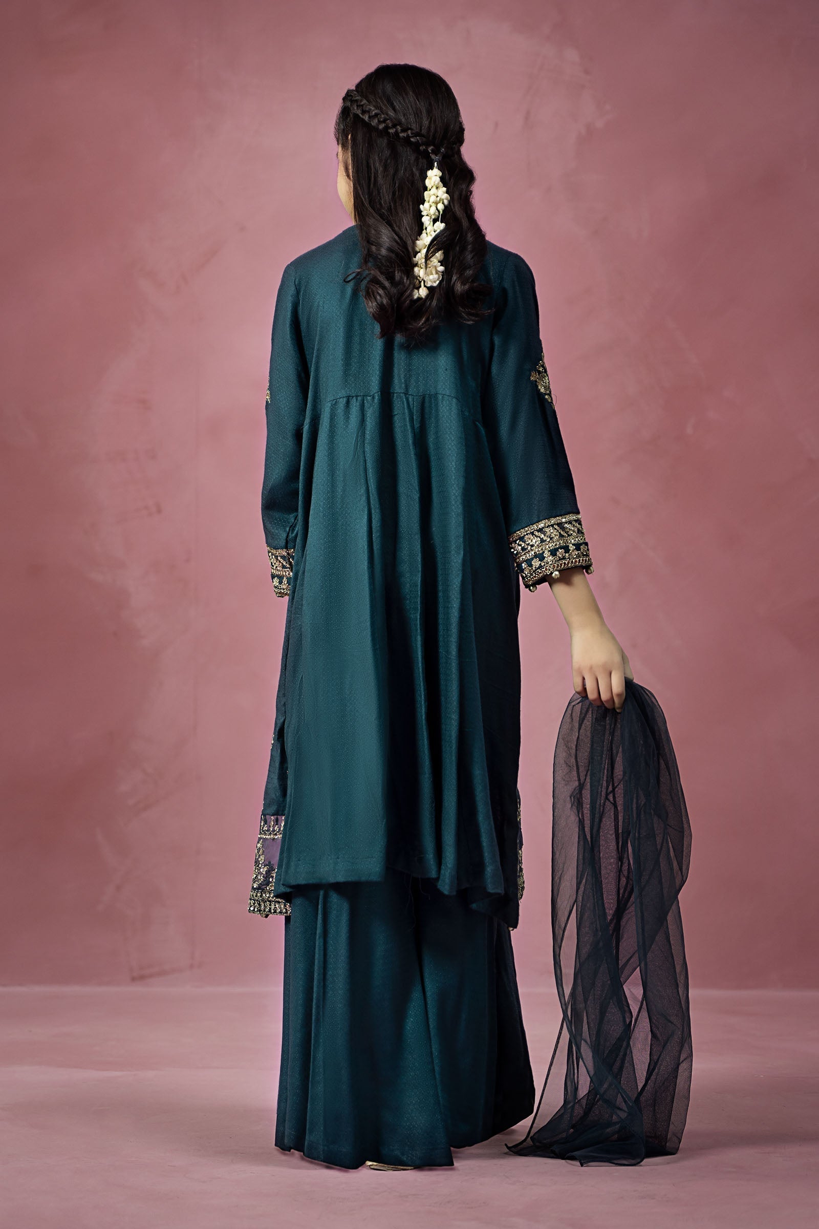 Maria B | 3 Piece Embroidered Linen Suit | MKD-W24-02 - House Of Hania