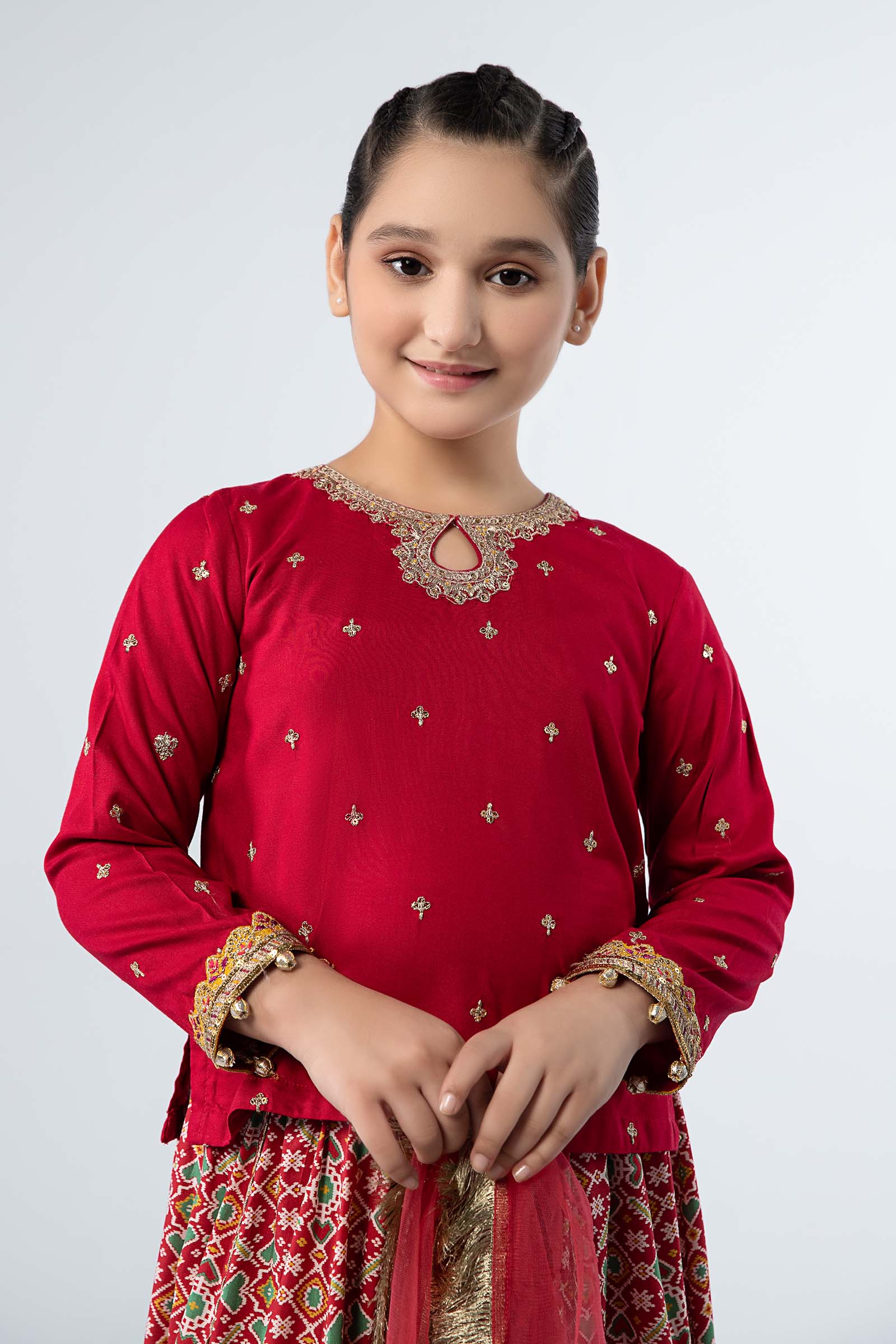 Maria B | 3 Piece Embroidered Linen Suit | MKD-W24-04 - House Of Hania