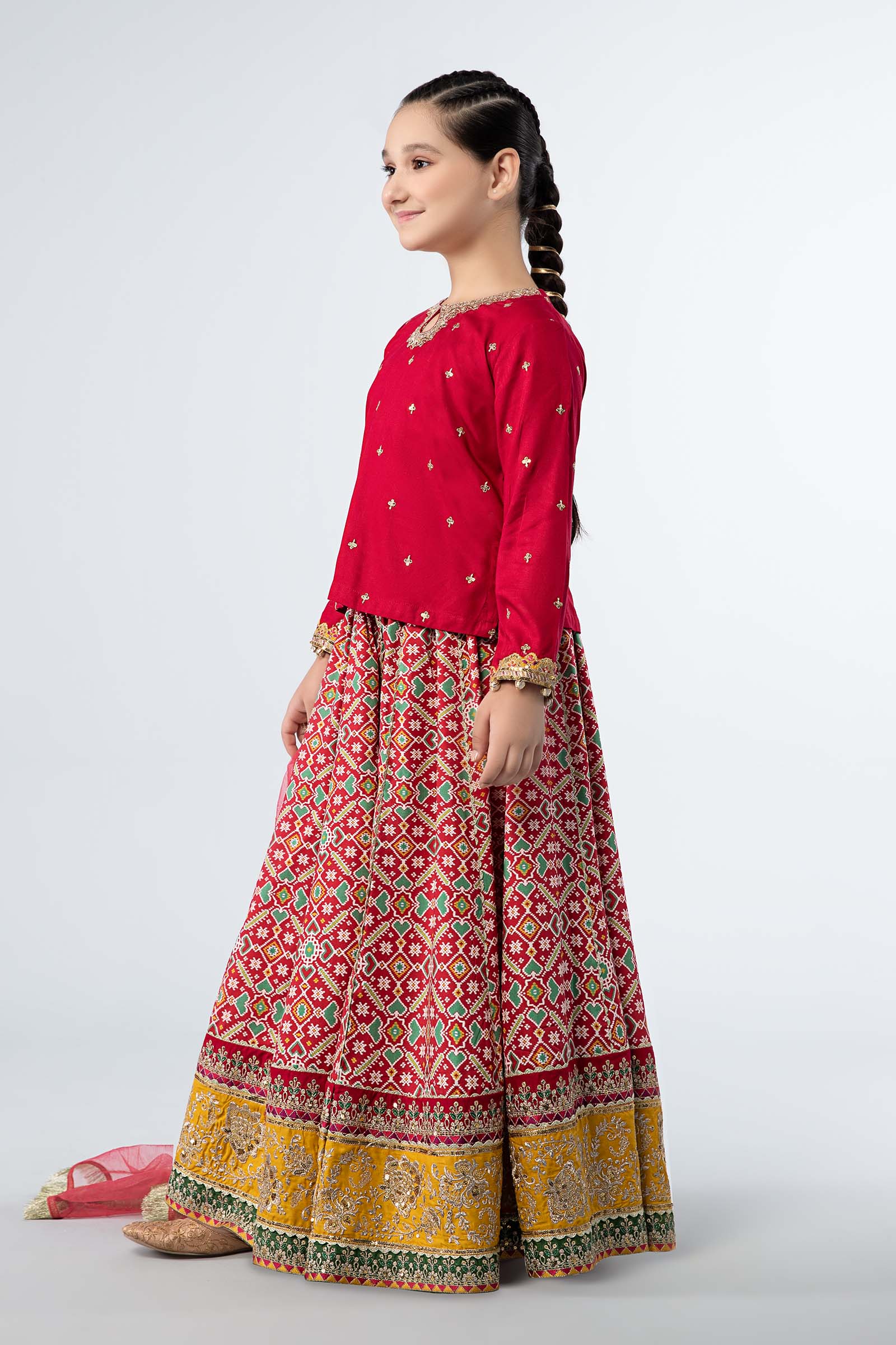 Maria B | 3 Piece Embroidered Linen Suit | MKD-W24-04 - House Of Hania