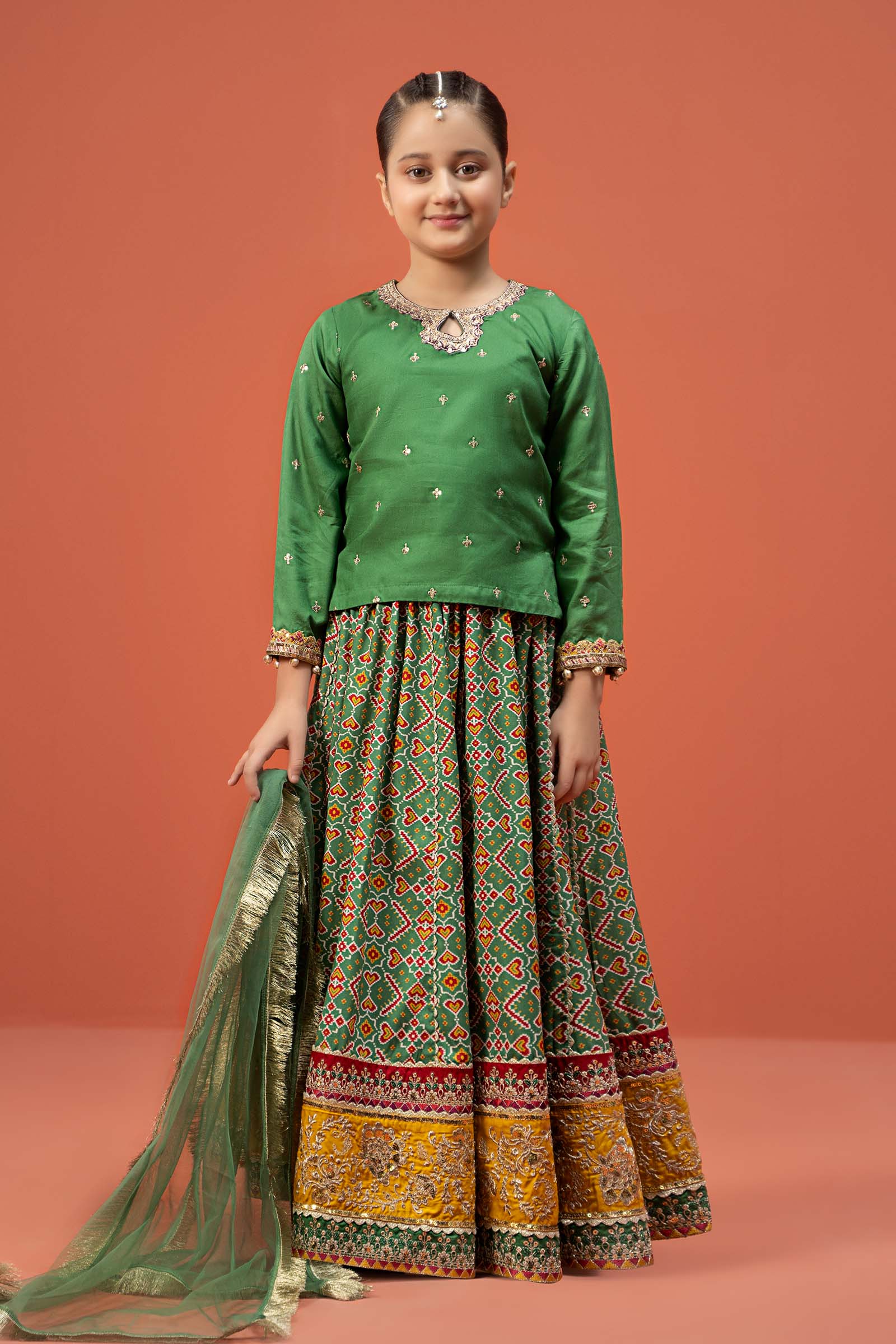 Maria B | 3 Piece Embroidered Linen Suit | MKD-W24-04 - House Of Hania