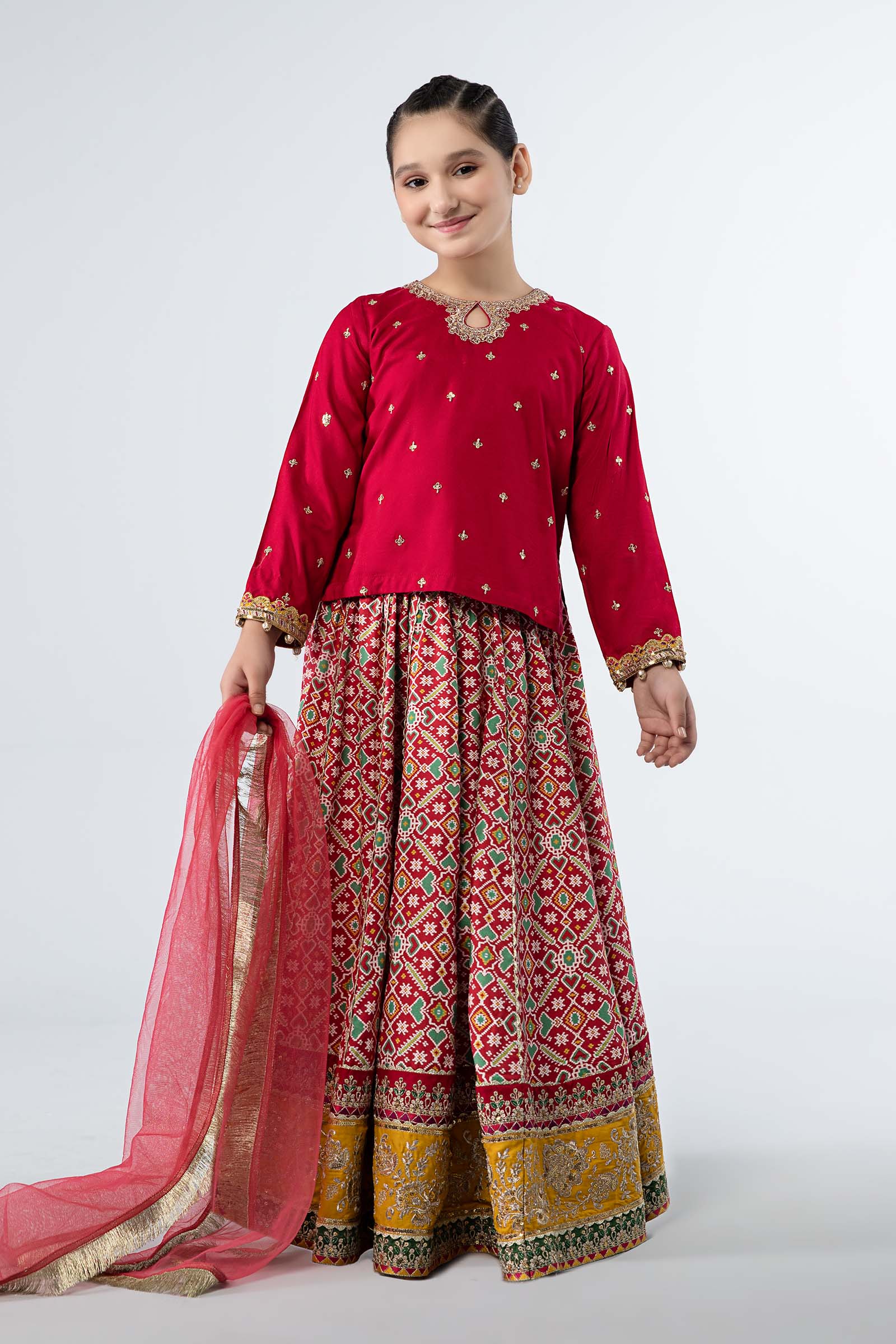 Maria B | 3 Piece Embroidered Linen Suit | MKD-W24-04 - House Of Hania