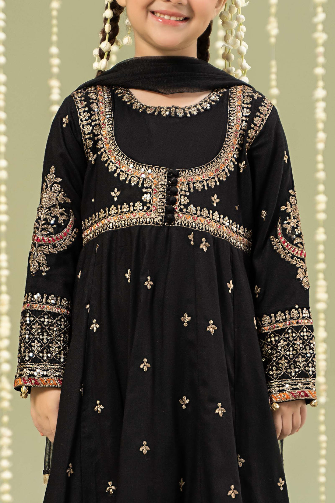 Maria B | 3 Piece Embroidered Linen Suit | MKD-W24-07 - House Of Hania