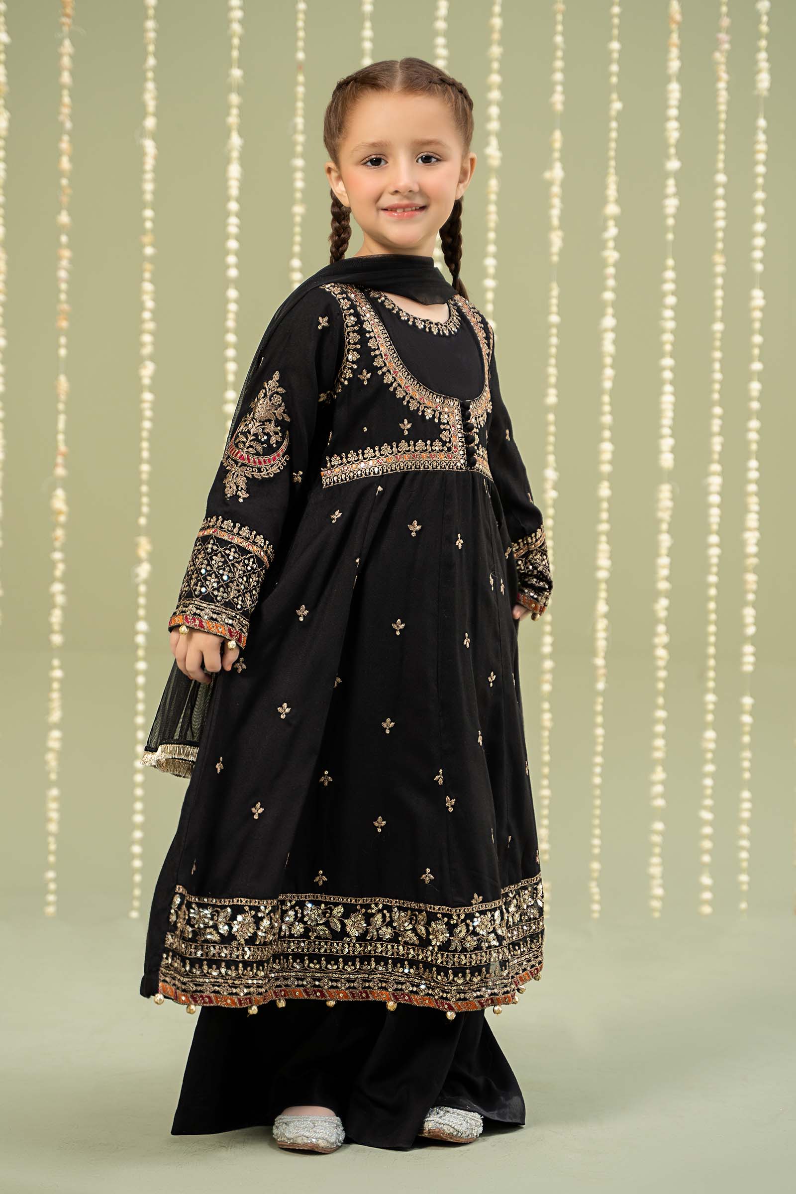 Maria B | 3 Piece Embroidered Linen Suit | MKD-W24-07 - House Of Hania