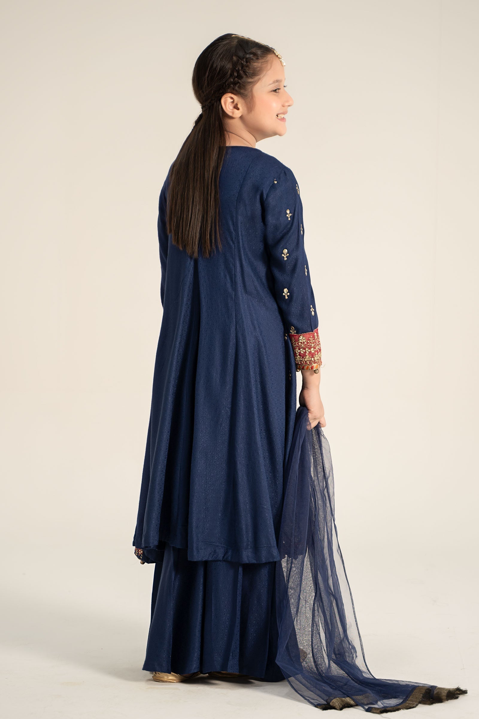 Maria B | 3 Piece Embroidered Linen Suit | MKD-W24-08 - House Of Hania