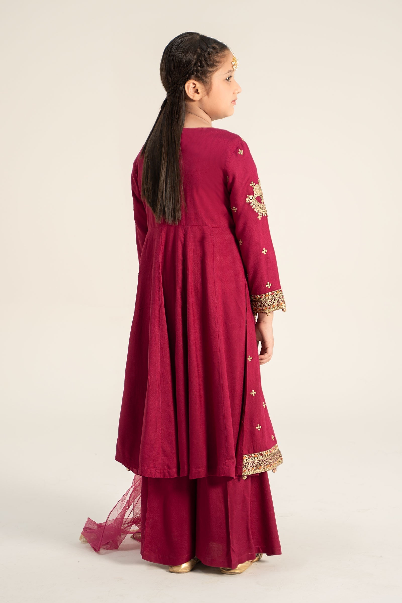 Maria B | 3 Piece Embroidered Linen Suit | MKD-W24-18 - House Of Hania