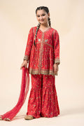 Maria B | 3 Piece Embroidered Marina Twill Suit | MKD-W24-12 - House Of Hania