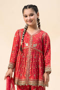 Maria B | 3 Piece Embroidered Marina Twill Suit | MKD-W24-12 - House Of Hania