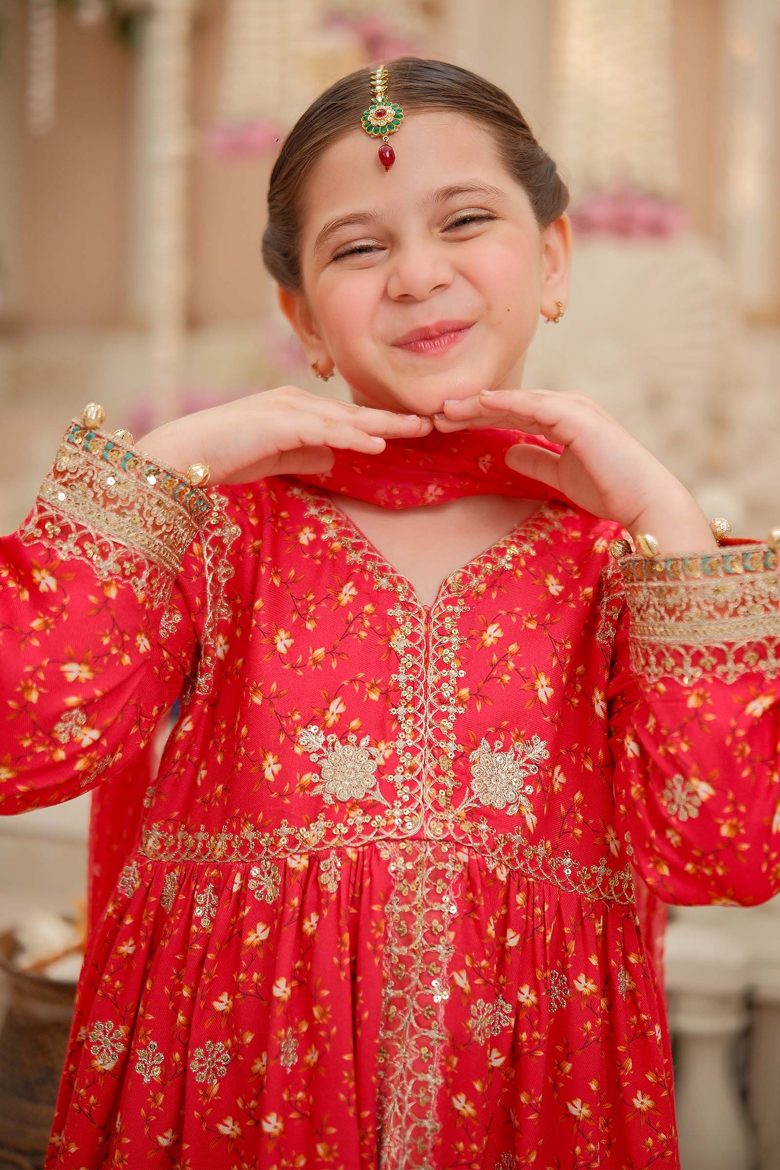 Maria B | 3 Piece Embroidered Marina Twill Suit | MKD-W24-12 - House Of Hania