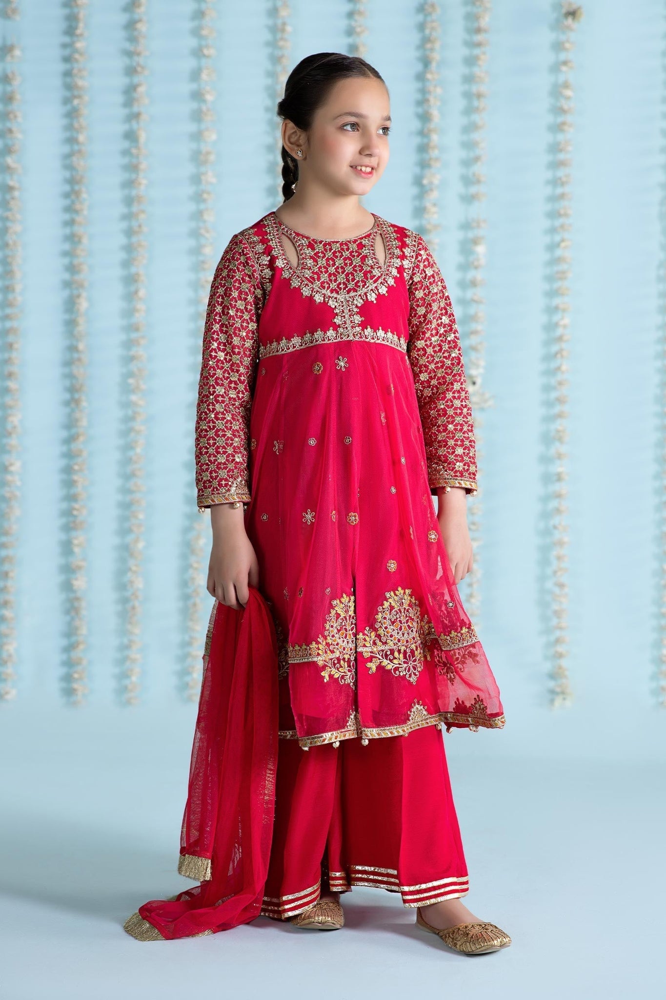 Maria B | 3 Piece Embroidered Net Suit | MKS-EA24-02 - House Of Hania