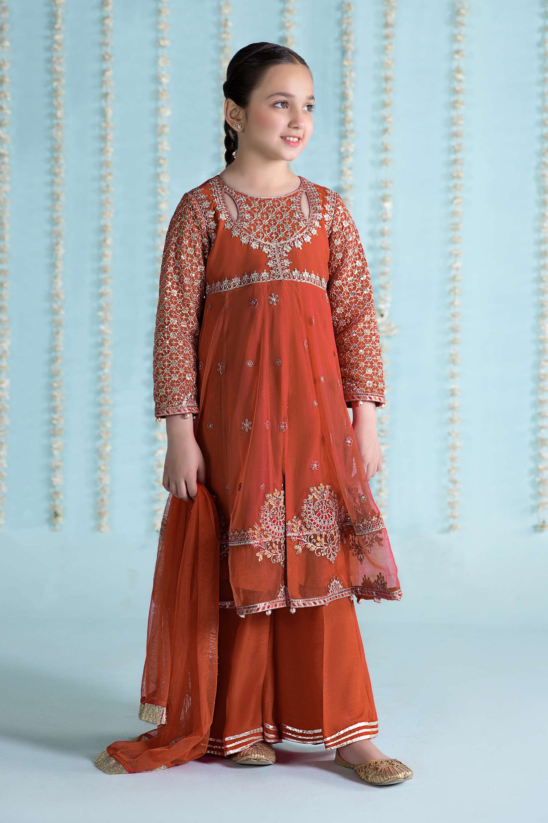 Maria B | 3 Piece Embroidered Net Suit | MKS-EA24-02 - House Of Hania
