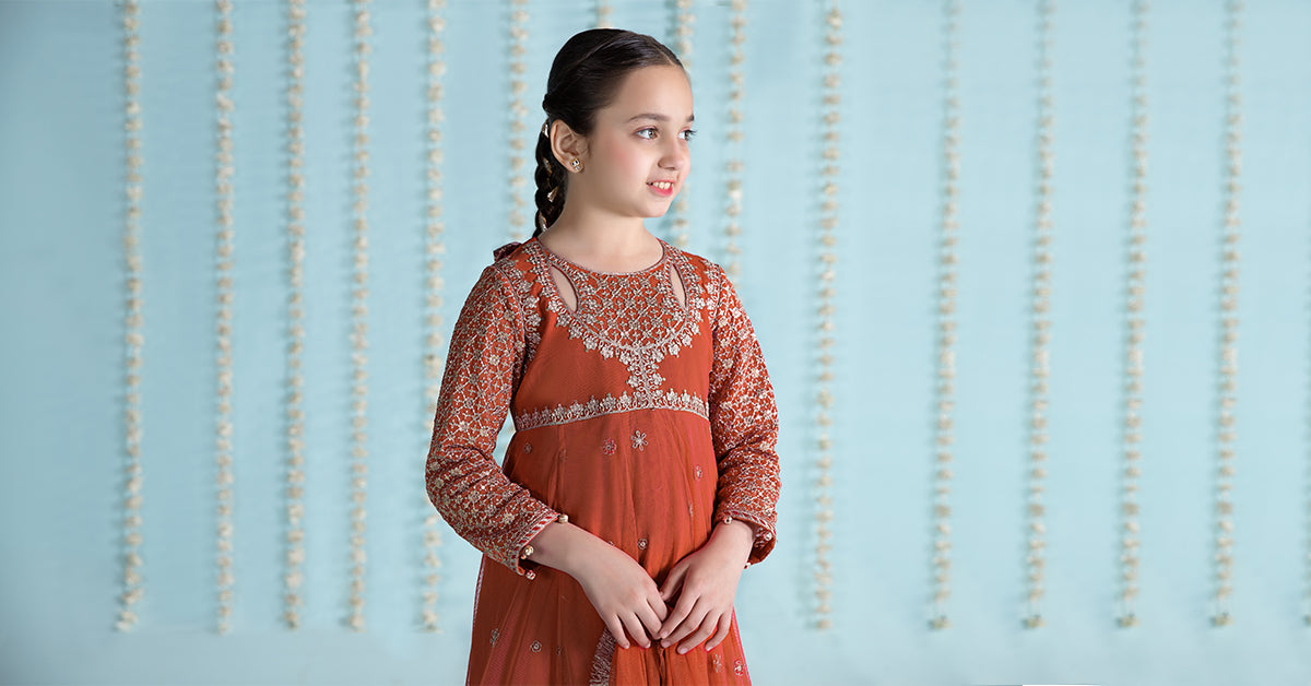 Maria B | 3 Piece Embroidered Net Suit | MKS-EA24-02 - House Of Hania