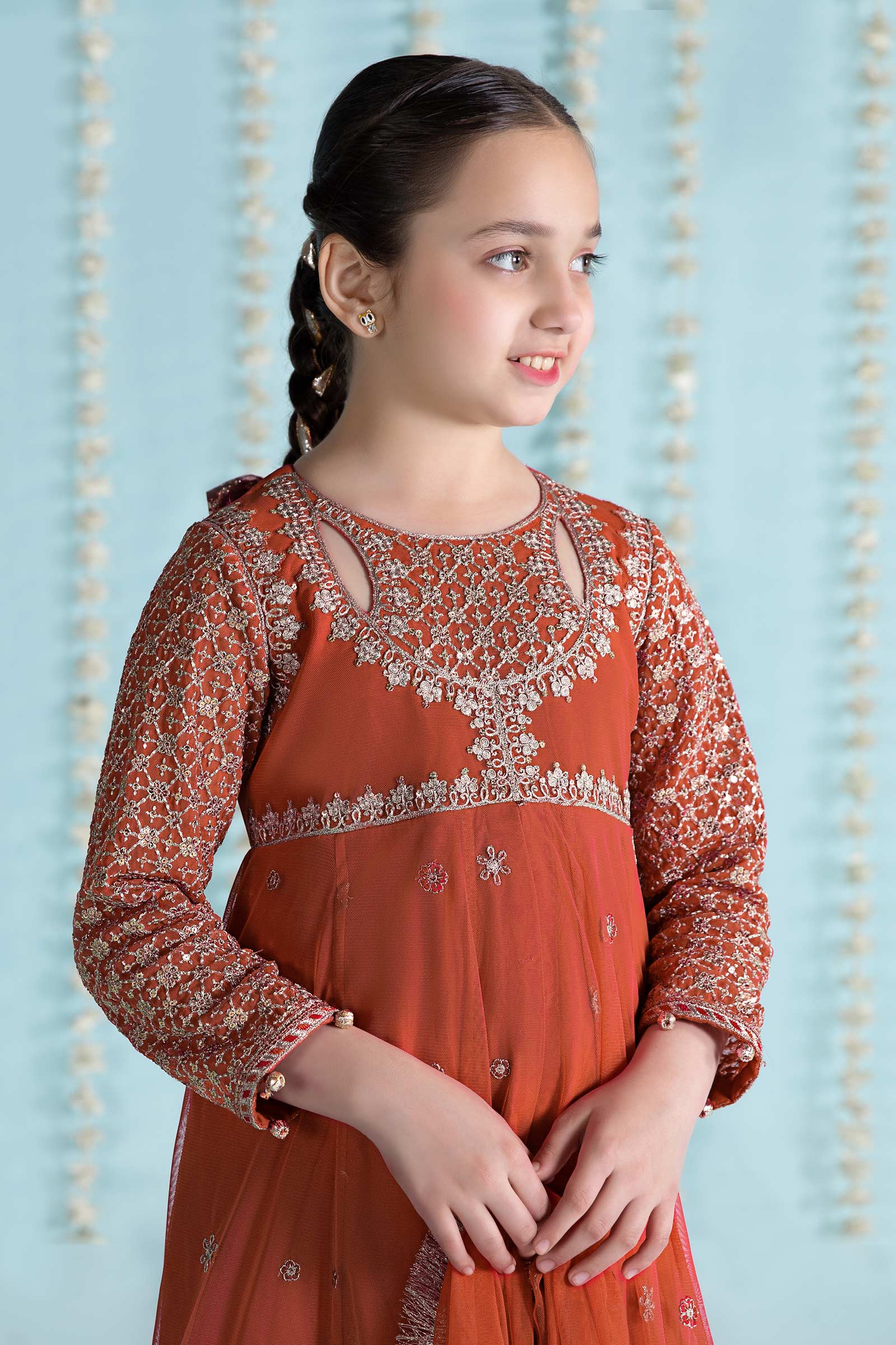 Maria B | 3 Piece Embroidered Net Suit | MKS-EA24-02 - House Of Hania