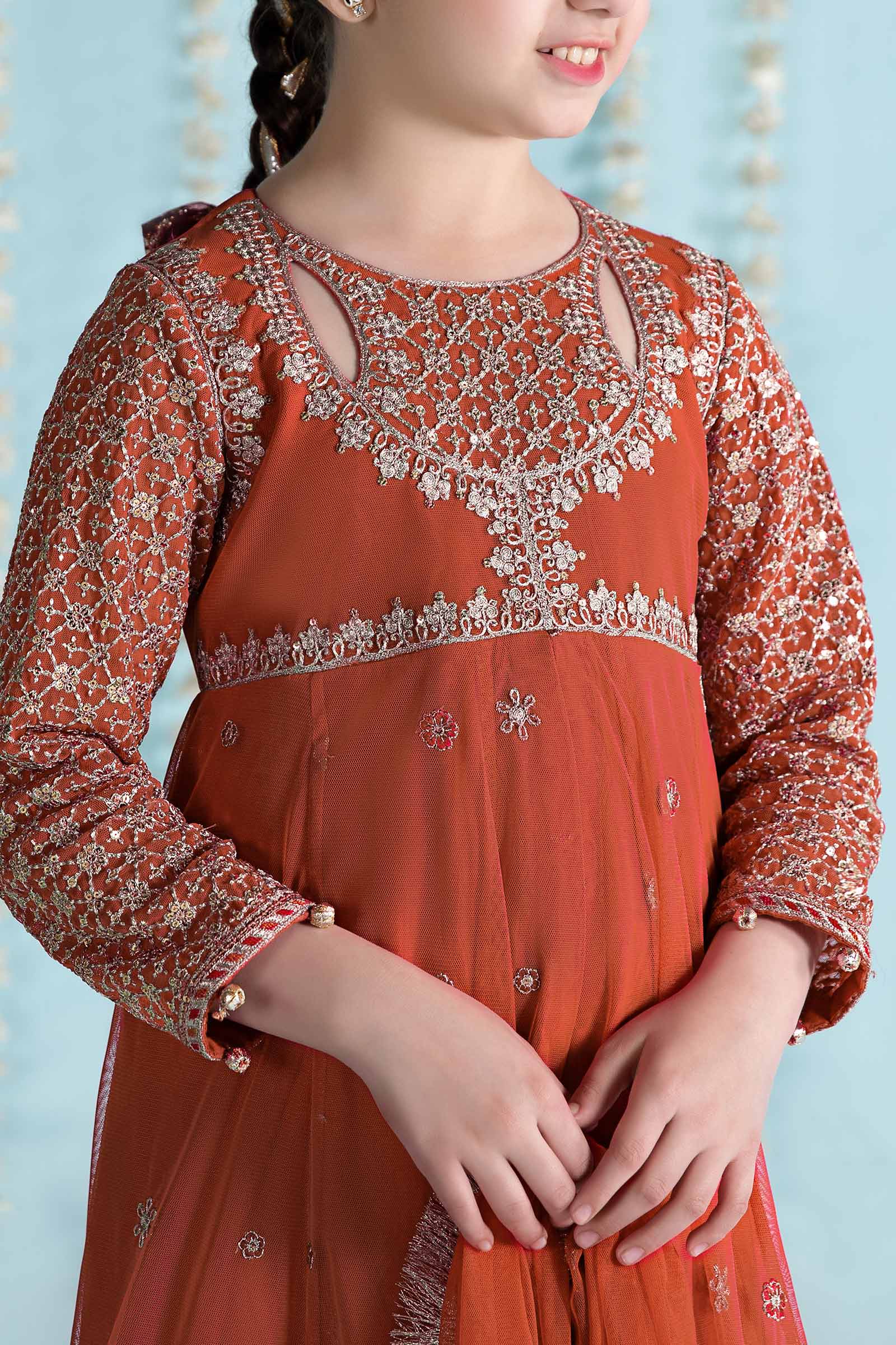Maria B | 3 Piece Embroidered Net Suit | MKS-EA24-02 - House Of Hania