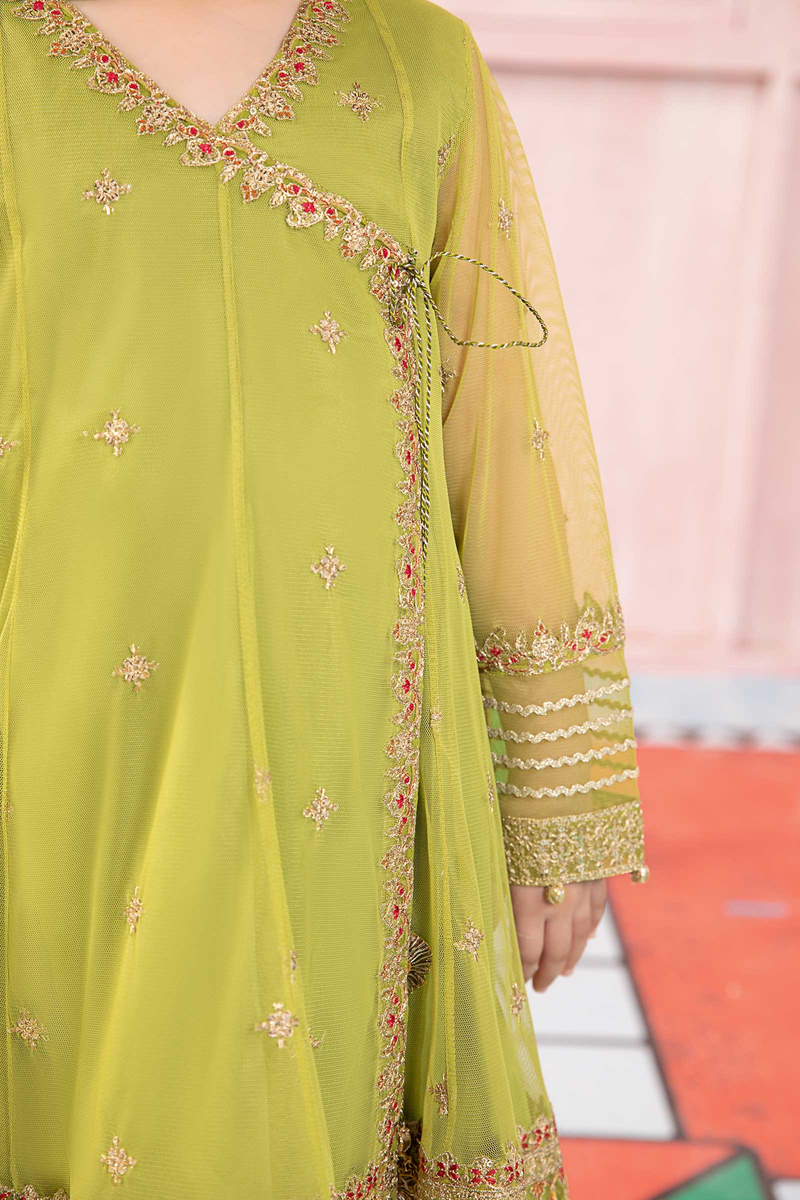 Maria B | 3 Piece Embroidered Net Suit | MKS-PF24-05 - House Of Hania