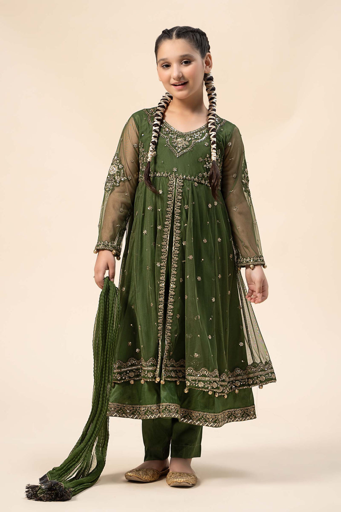 Maria B | 3 Piece Embroidered Net Suit | MKS-W24-25 - House Of Hania