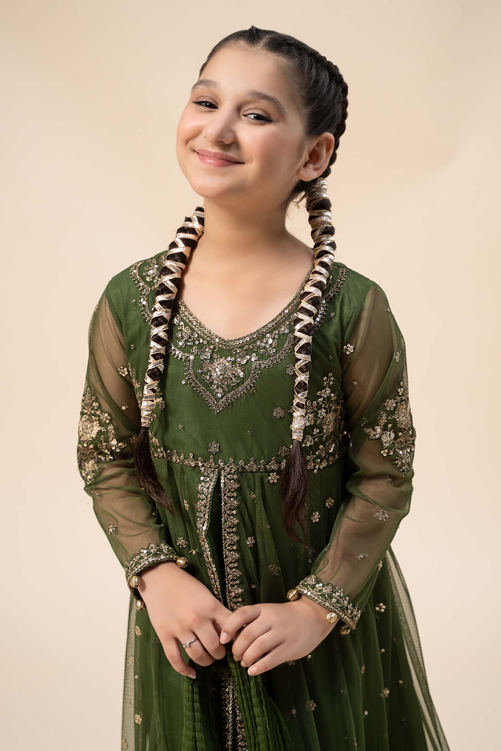 Maria B | 3 Piece Embroidered Net Suit | MKS-W24-25 - House Of Hania