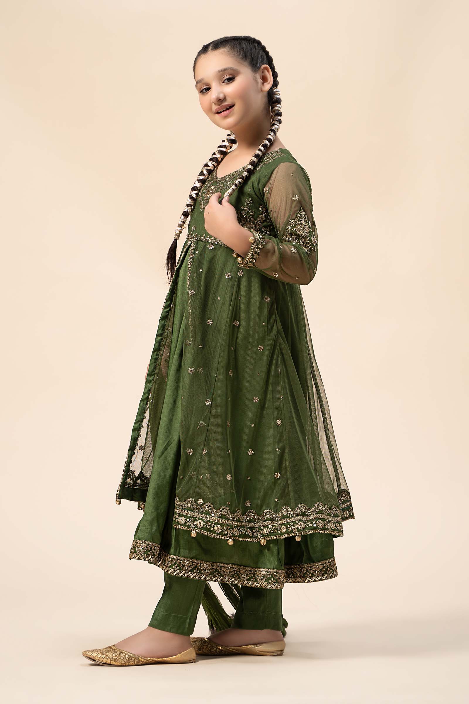 Maria B | 3 Piece Embroidered Net Suit | MKS-W24-25 - House Of Hania